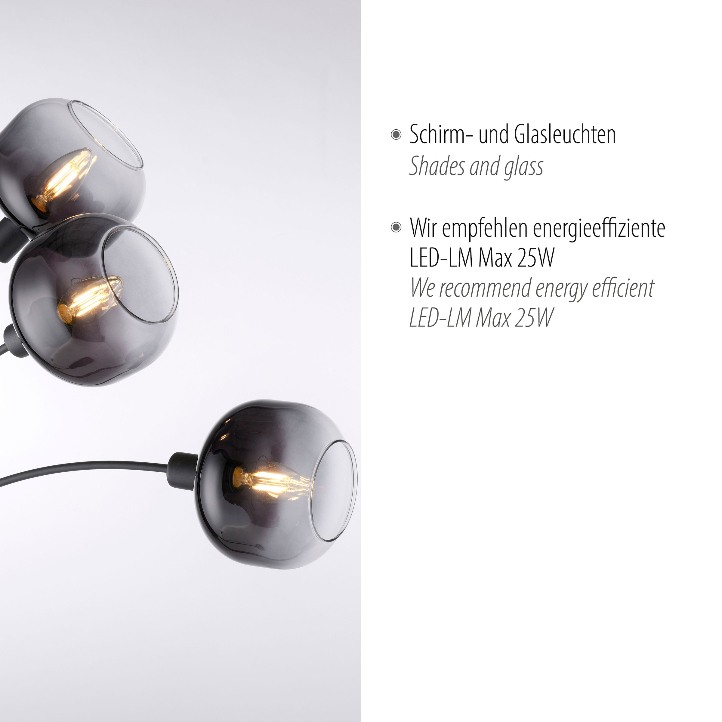 JUST LIGHT Stehlampe »ZEA«, 3 flammig, Leuchtmittel E14 | ohne Leuchtmittel, ExklusiveE14