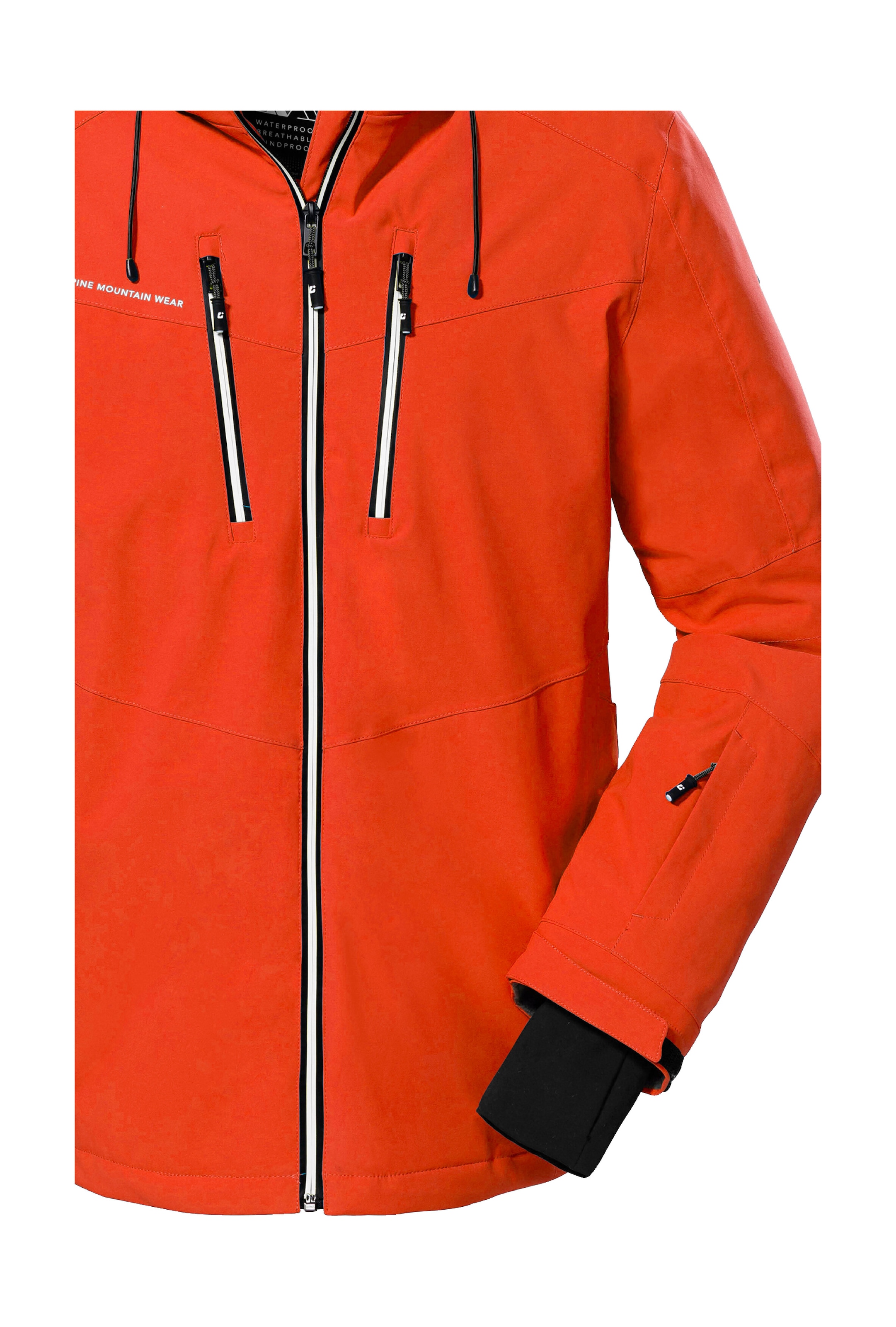 Killtec Skijacke »KSW 44 MN SKI JCKT« Wasserdichte, atmungsaktive Funktionsjacke mit abnehmbarer Kapuze