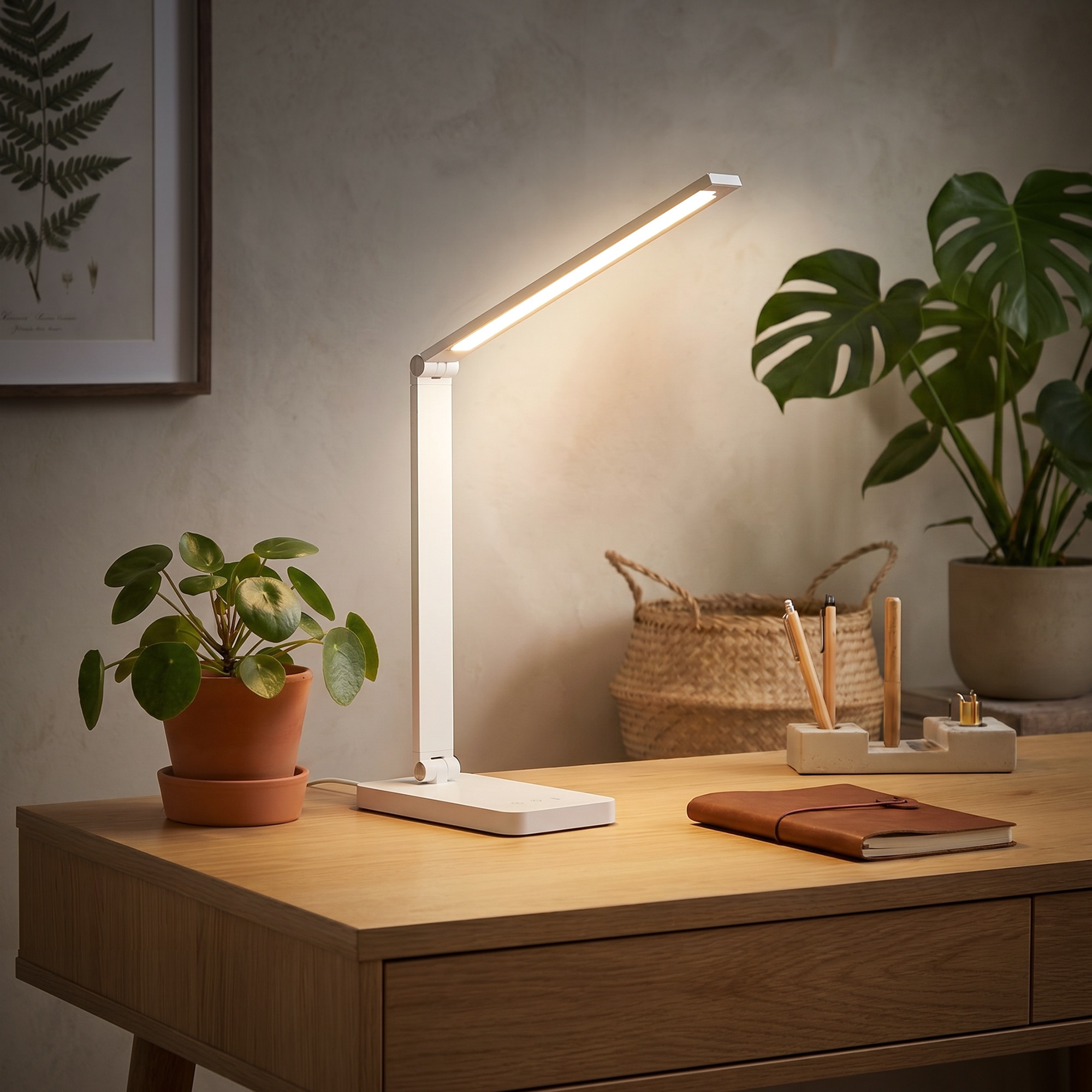 Briloner Leuchten LED Tischleuchte »RICK« LED-Modul 1 Stk. warmweiß - kaltweiß 18x38x31,5 cm, Büro, Kinderzimmer