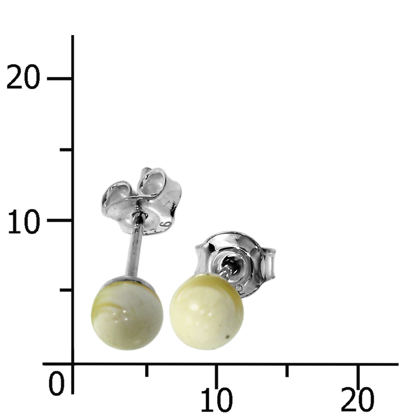 OSTSEE-SCHMUCK Paar Ohrstecker »- Classic - Silber 925/000 - Bernstein«