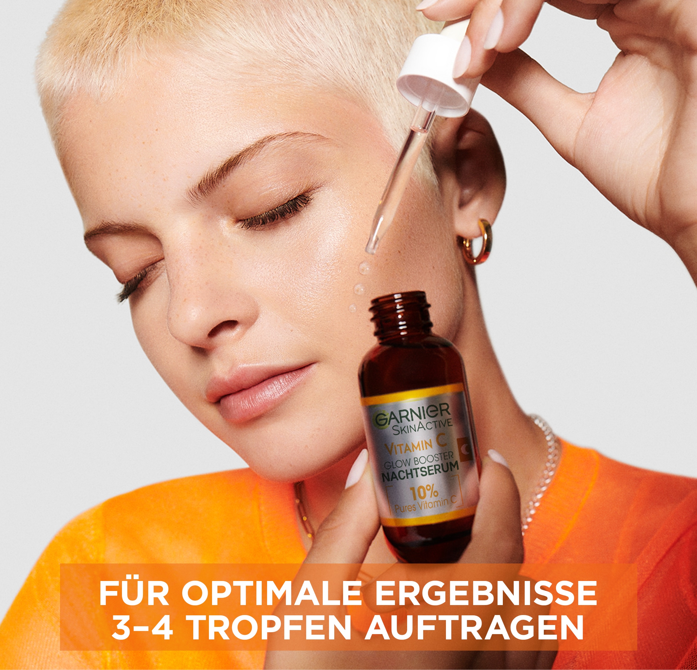 GARNIER Gesichtsserum »Vitamin C Glow Booster Serum Duo« effektivere Hautregeneration, für mehr Glow