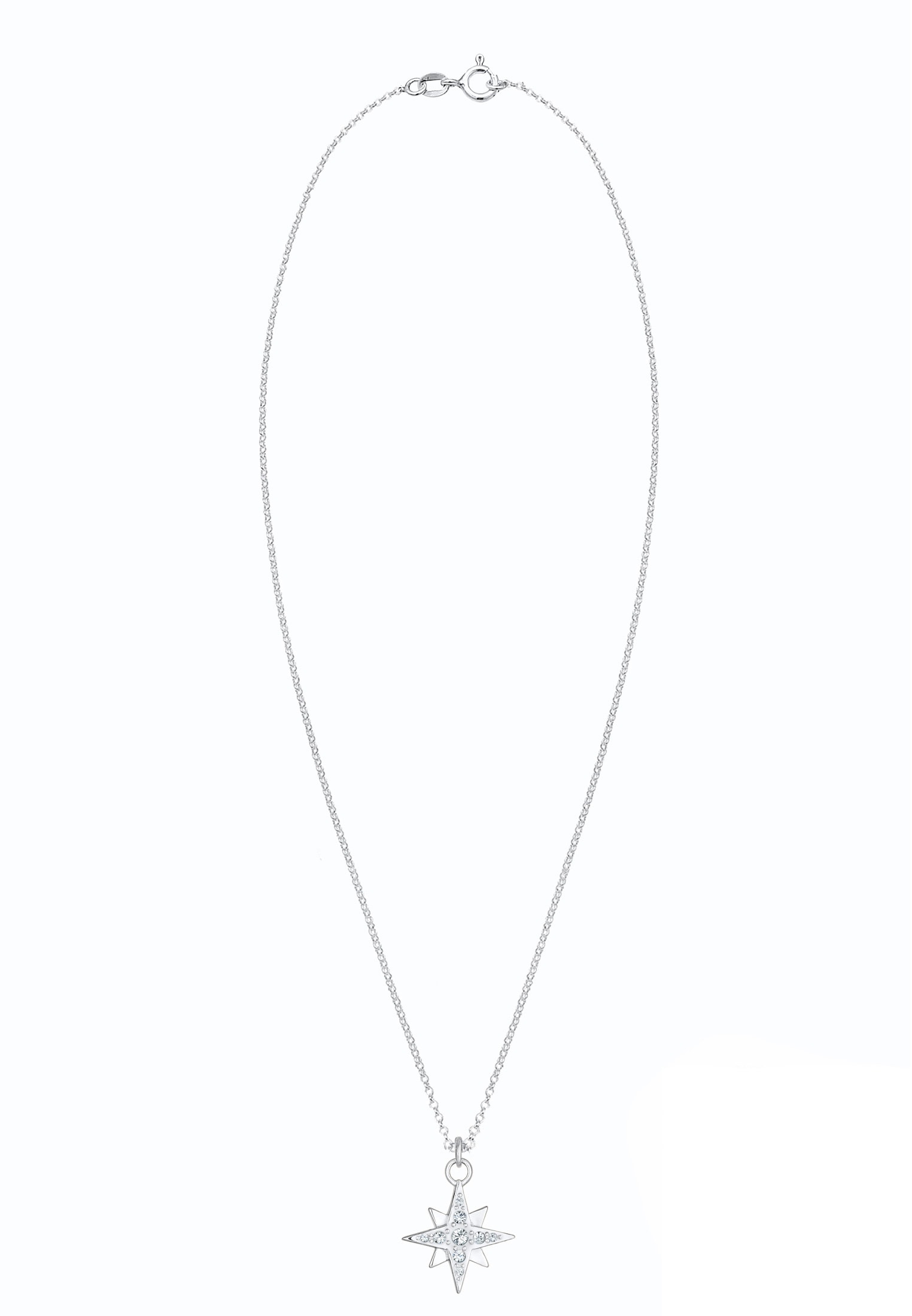 Nenalina Silberkette »Halskette Stern Astro 925 Silber, mit Kristallen von Swarovski®«