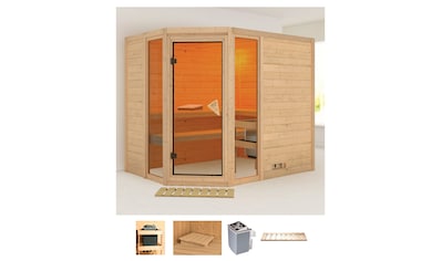 Karibu Sauna »Sina 3«, (Set), 9-kW-Ofen mit integrierter Steuerung kaufen