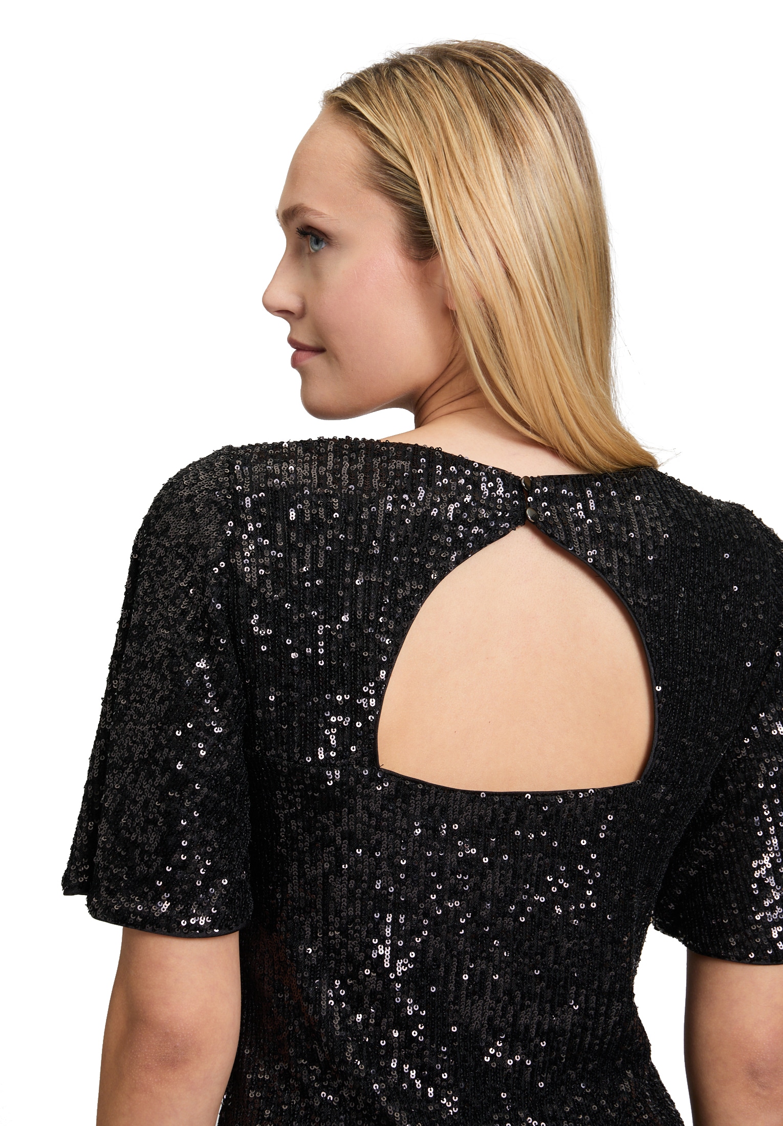 Vera Mont T-Shirt »Pailletten-Bluse mit Flügelärmeln«