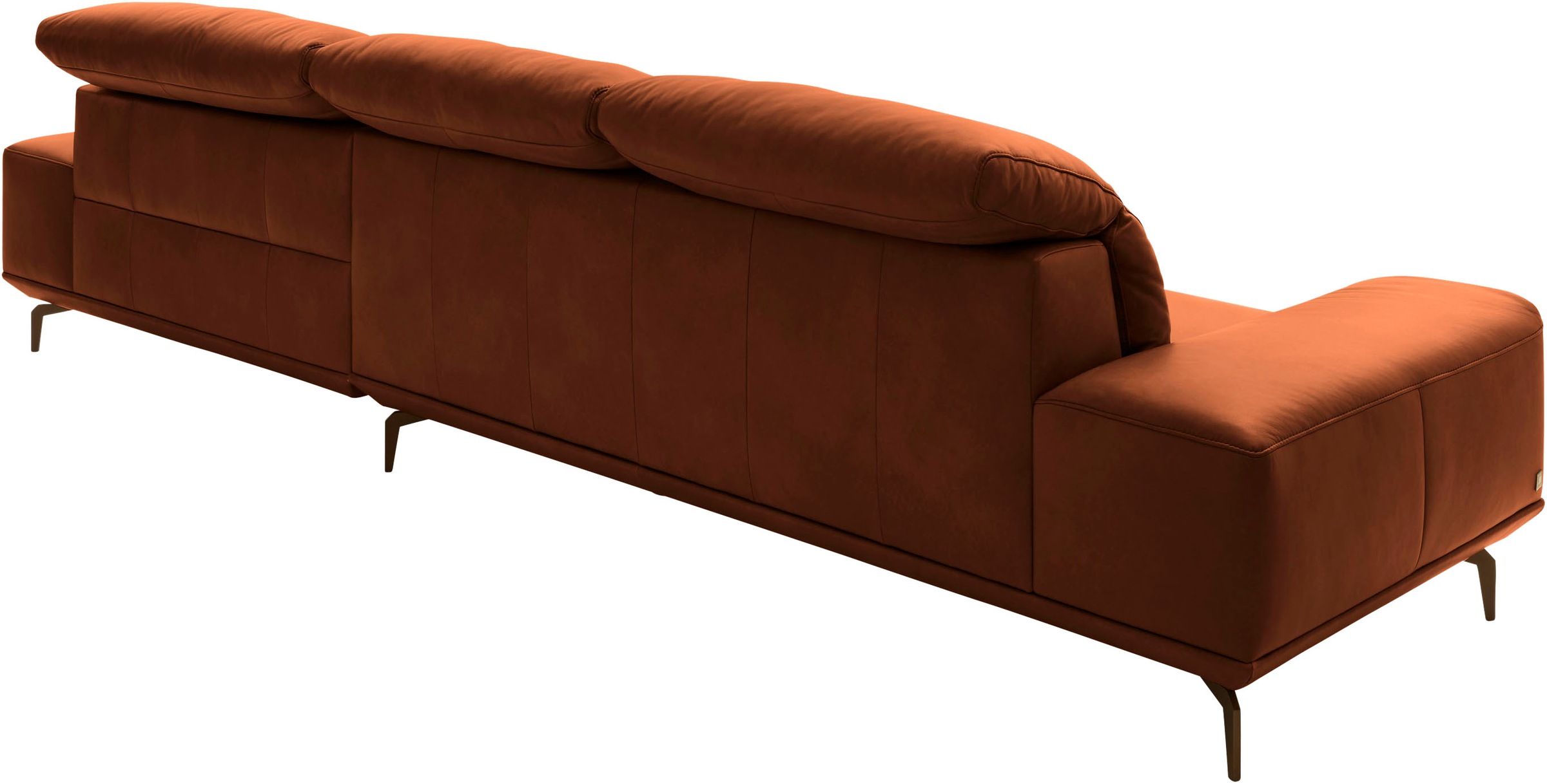 Musterring Wohnlandschaft »MR 2490 Ecksofa mit erstklassigem Sitzkomfort, Long-Life-Leder« Bronze-Fuß, Sitzhöhe 48cm, wahlweise mit Funktionen, Maße 342 x 207 cm