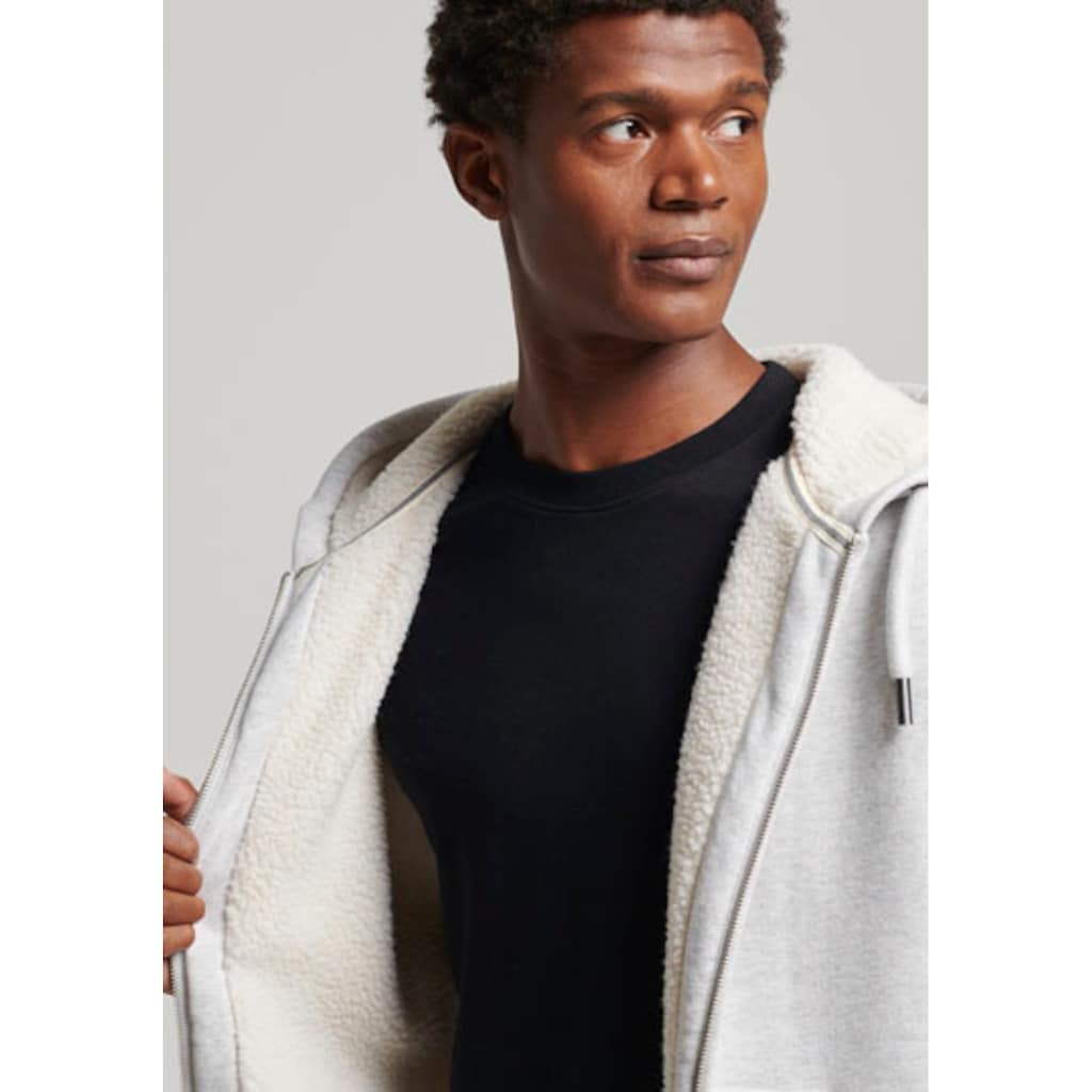 Superdry Kapuzensweatjacke »SD-BORG LINED ZIP HOOD«