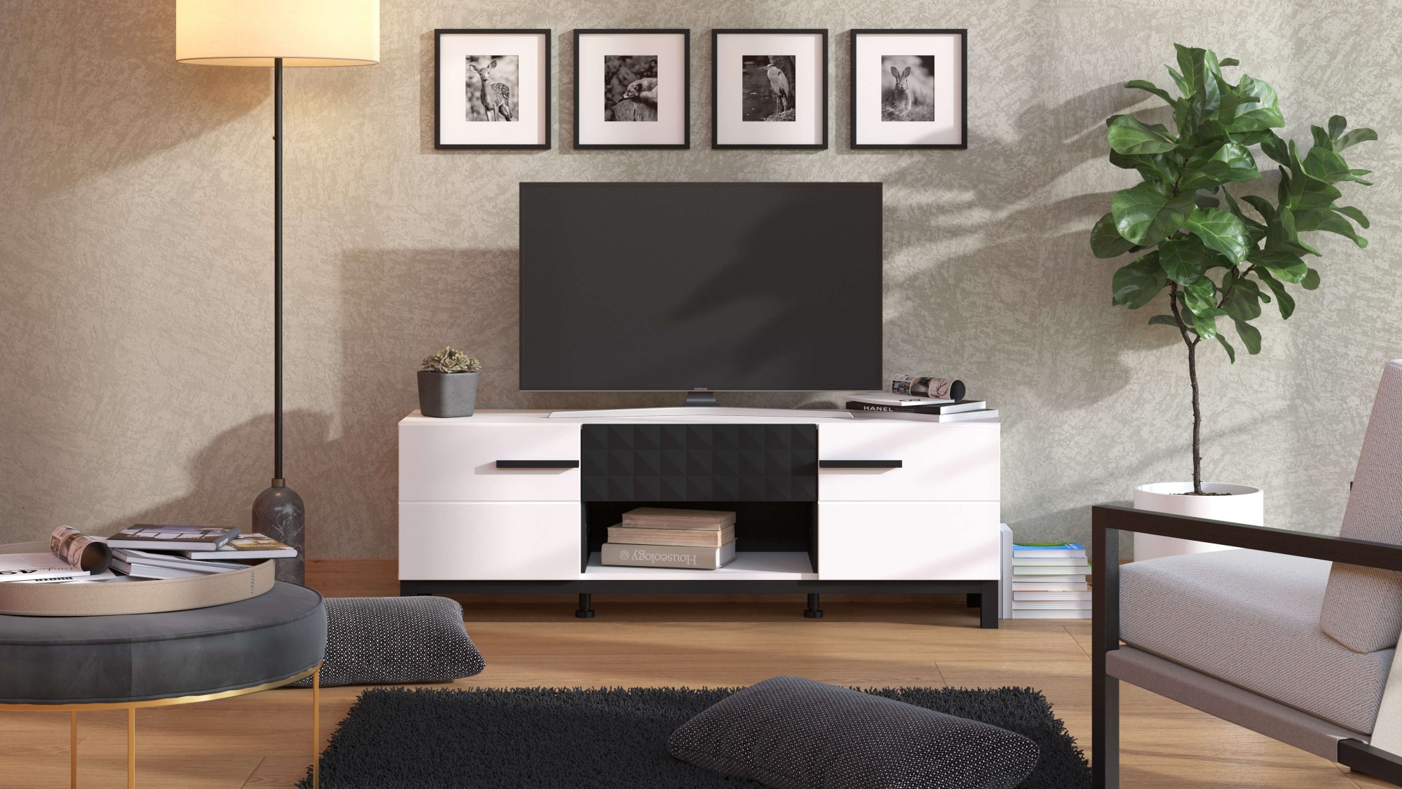 TV-Board »Orleans, Breite 147,5 cm Lowboard, TV-Schrank, TV-Ständer«, Modernes Design,...