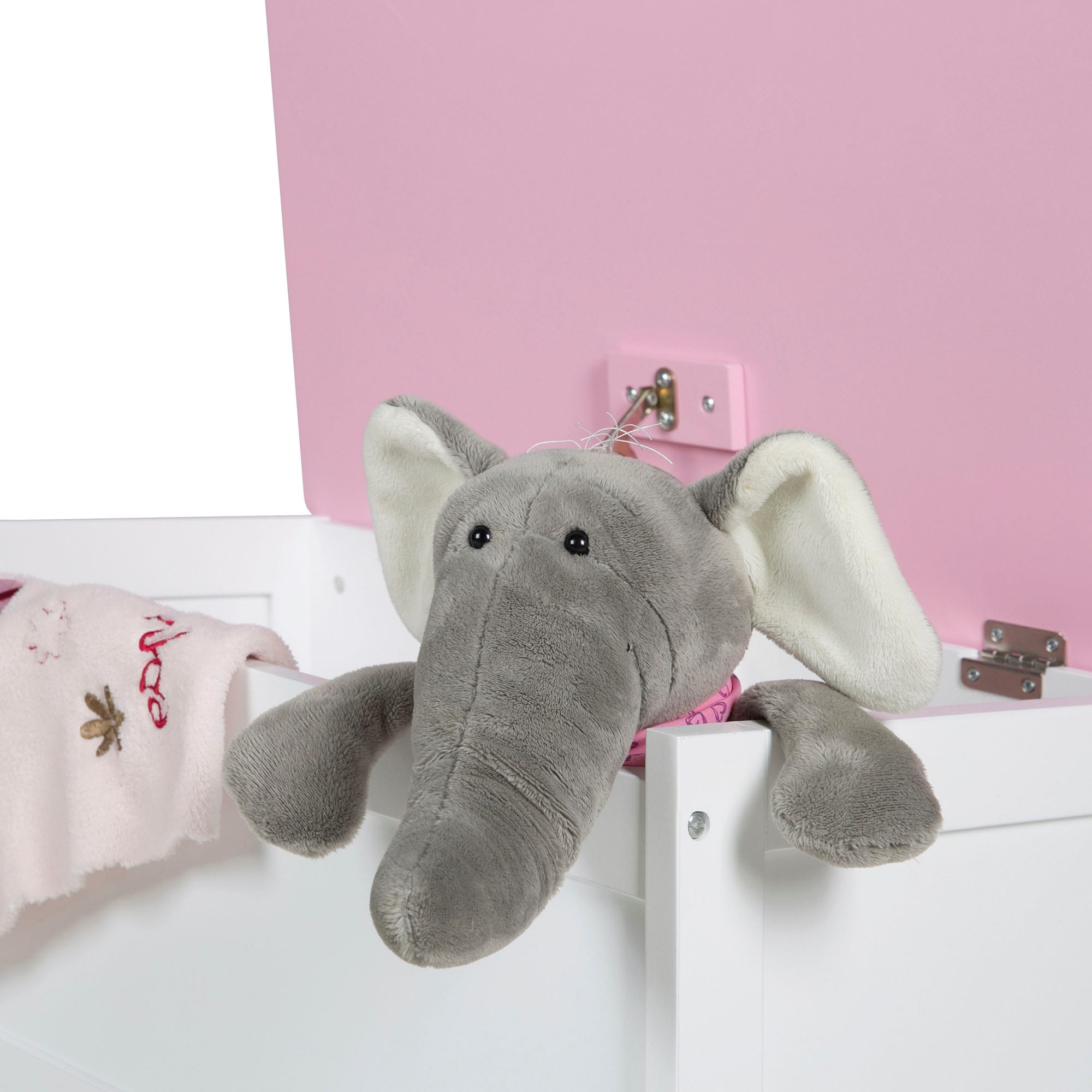 roba® Truhe rosa/pink«, mit Deckelbremse; kaufen bequem »Krone, fürs Kinderzimmer