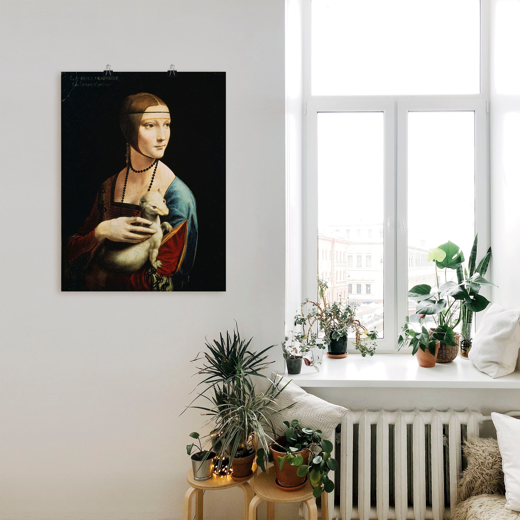 Artland Wandbild »Dame mit dem Hermelin Porträt« Frau 1 Stk. tlg. als Leinwandbild, Poster in verschied. Größen