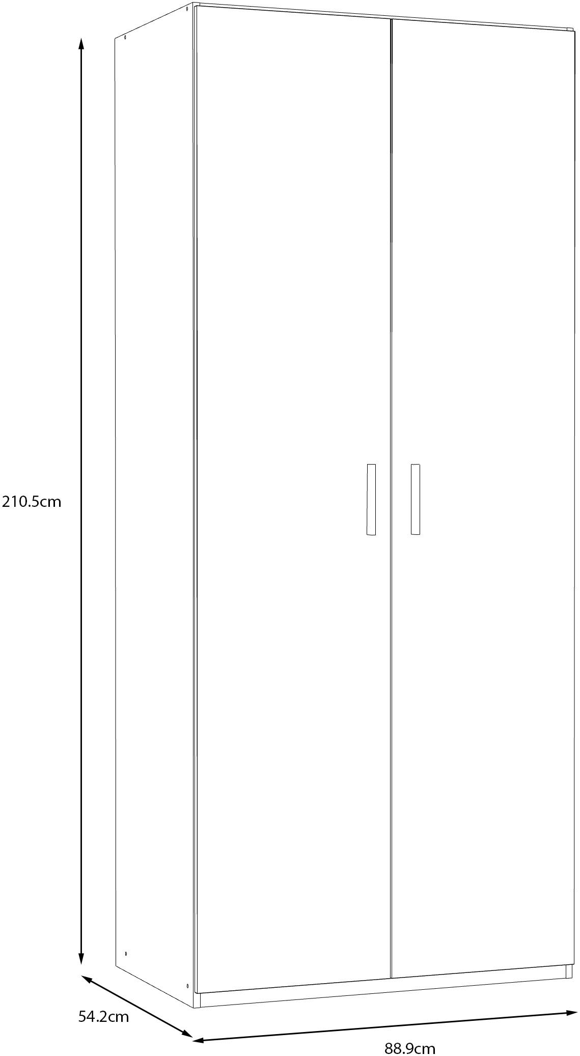 FORTE Kleiderschrank Drehtürenschrank, Stauraum, Zubehör optional bestellbar