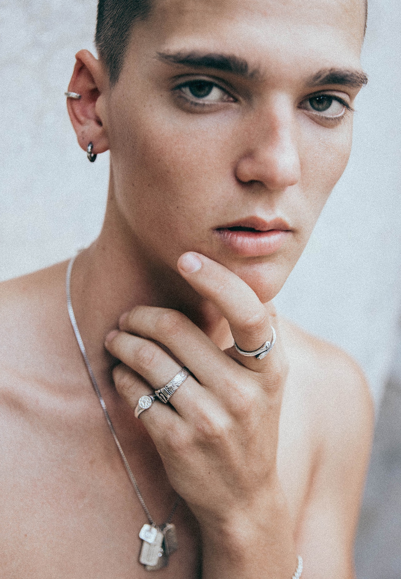 HAZE & GLORY Partnerring »Ring Siegelring Rund - Grateful 925 Sterling Silber«