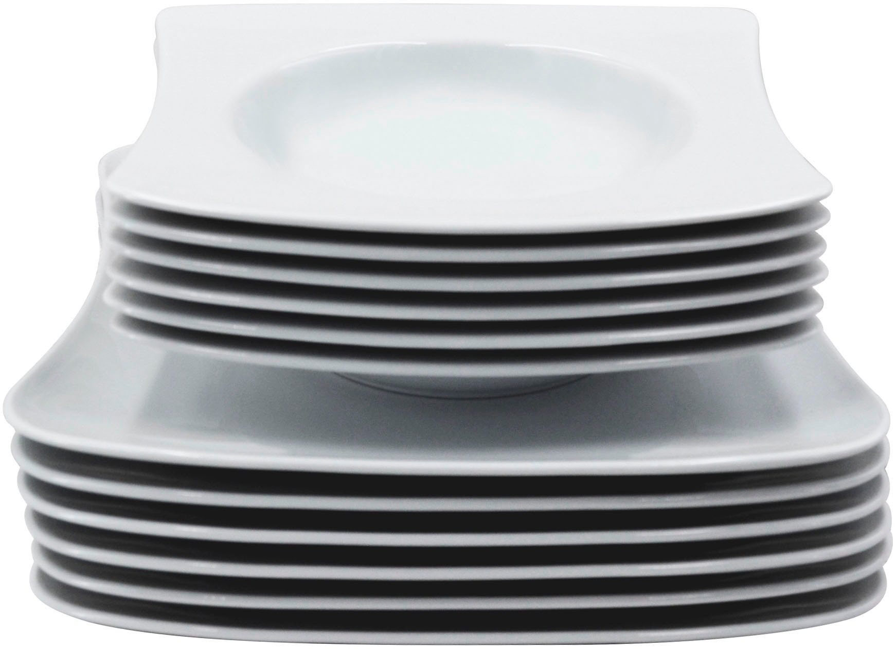 Retsch Arzberg Tafelservice »Geschirr-Set SANDY« Teller Set, weiß, Made in Germany, 12 Teile, für 6 Personen