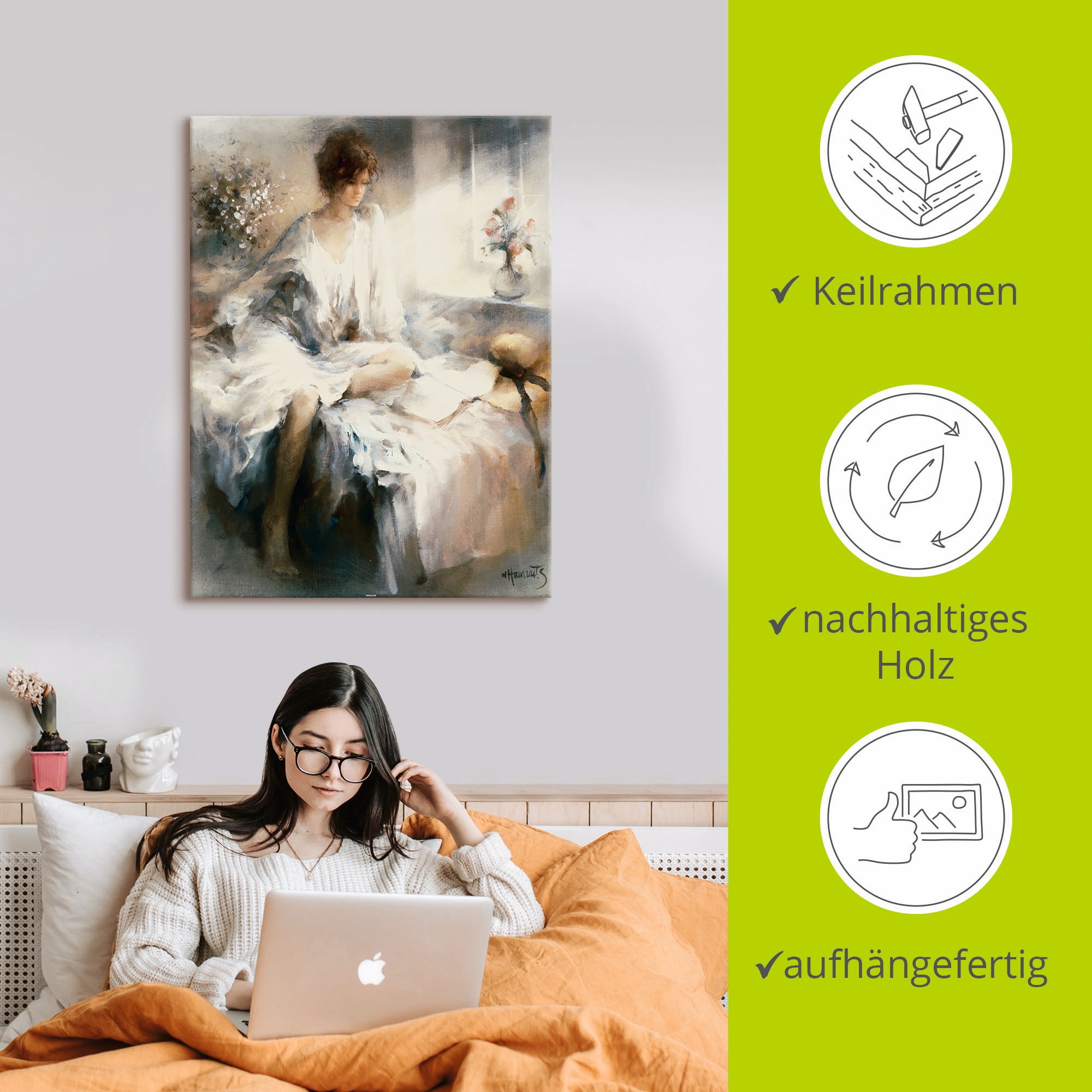 Artland Wandbild »Meditation« Frau 1 Stk. tlg. als Leinwandbild, Poster in verschied. Größen