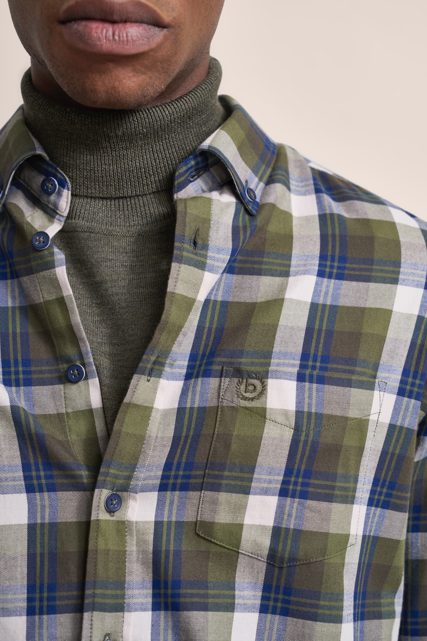 bugatti Langarmhemd, mit Button-Down
