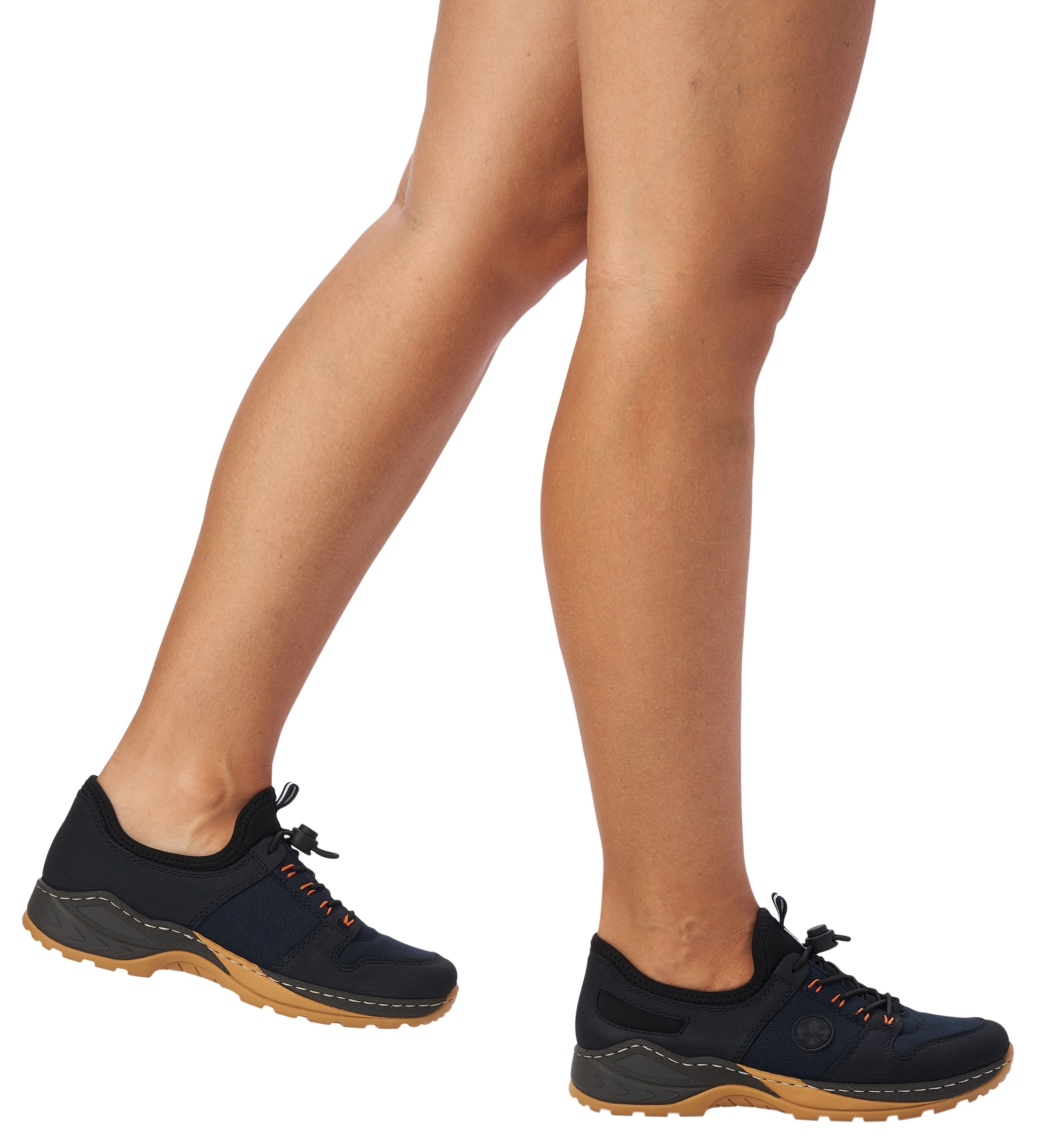 Rieker Slip-On Sneaker, Trekking Schuh, Freizeitschuh, Slipper mit aufwendiger Rahmennaht