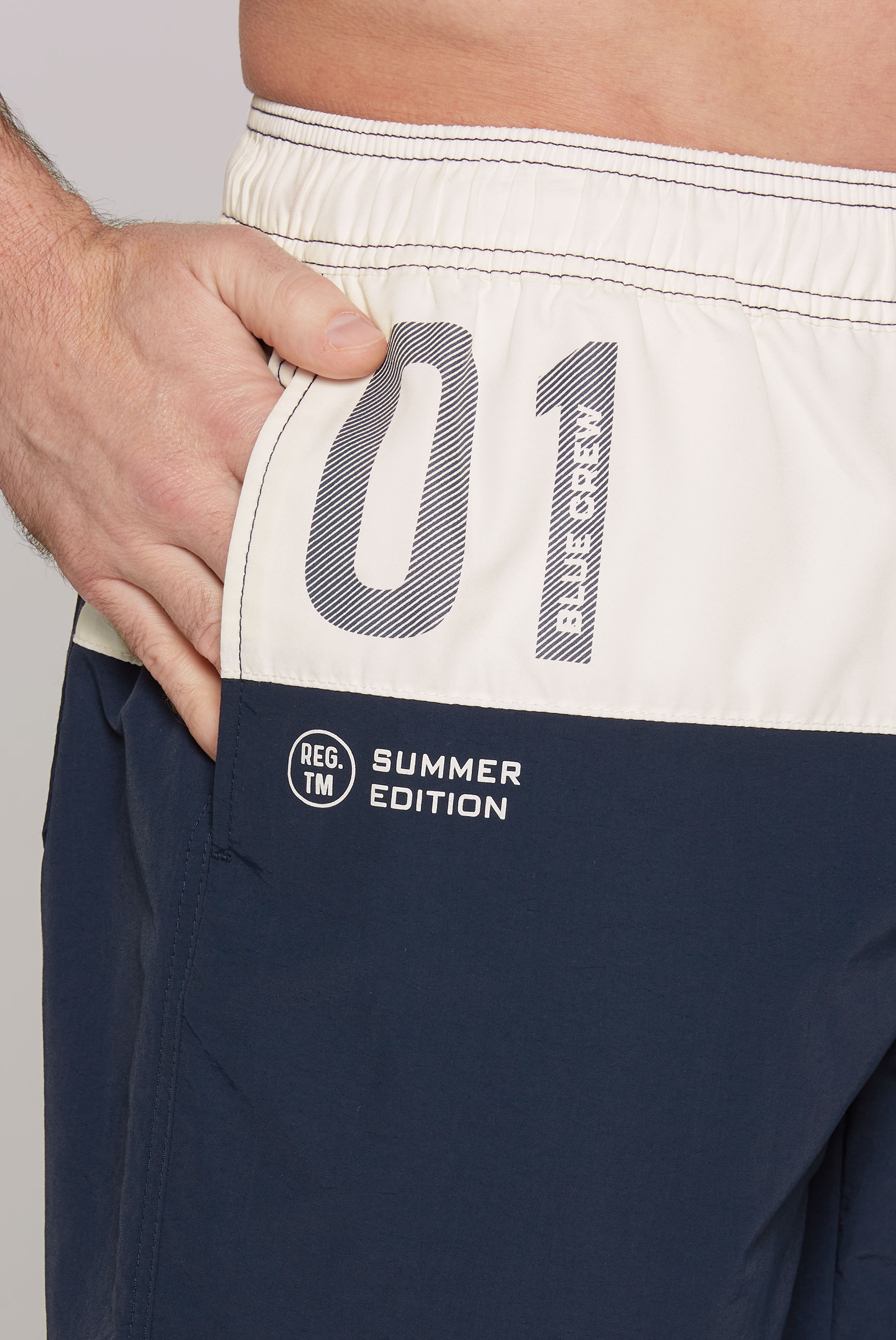 CAMP DAVID Badeshorts mit Logo Print