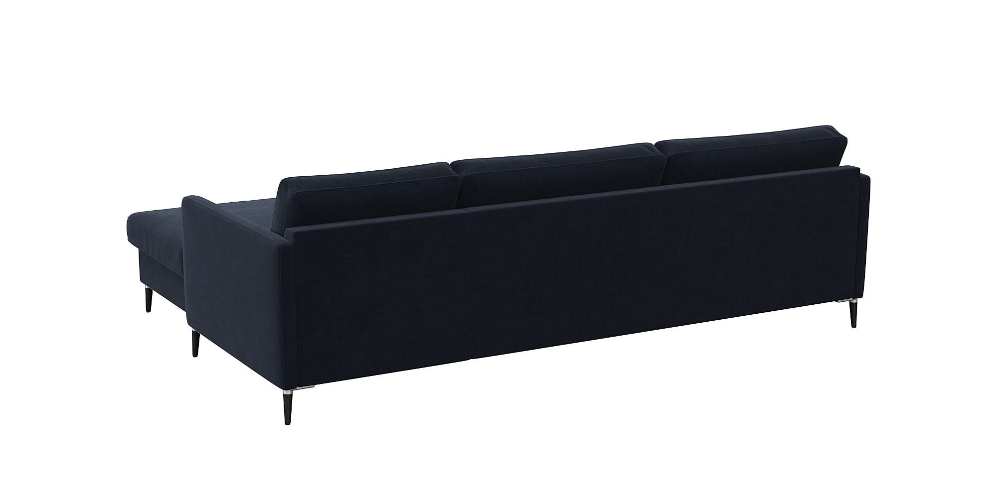 FLEXLUX Ecksofa »Fiore, super Sitzkomfort durch Kaltschaum im Sitz, L-Form«, schmale Armlehnen, Füße Alu+schwarz