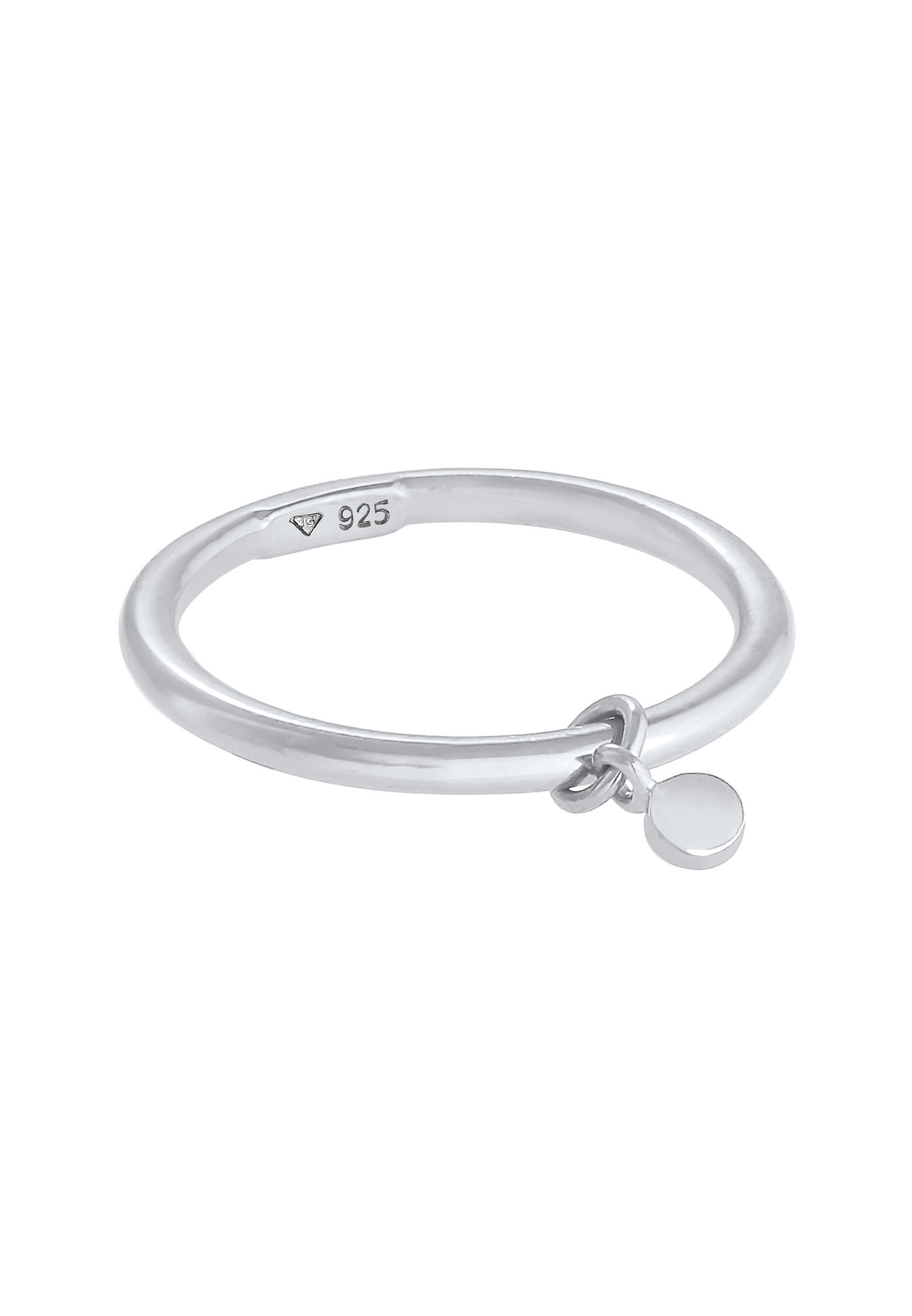 Elli Silberring »Ring Bandring Stapelring Rund Plättchen Basic 925 Ring«