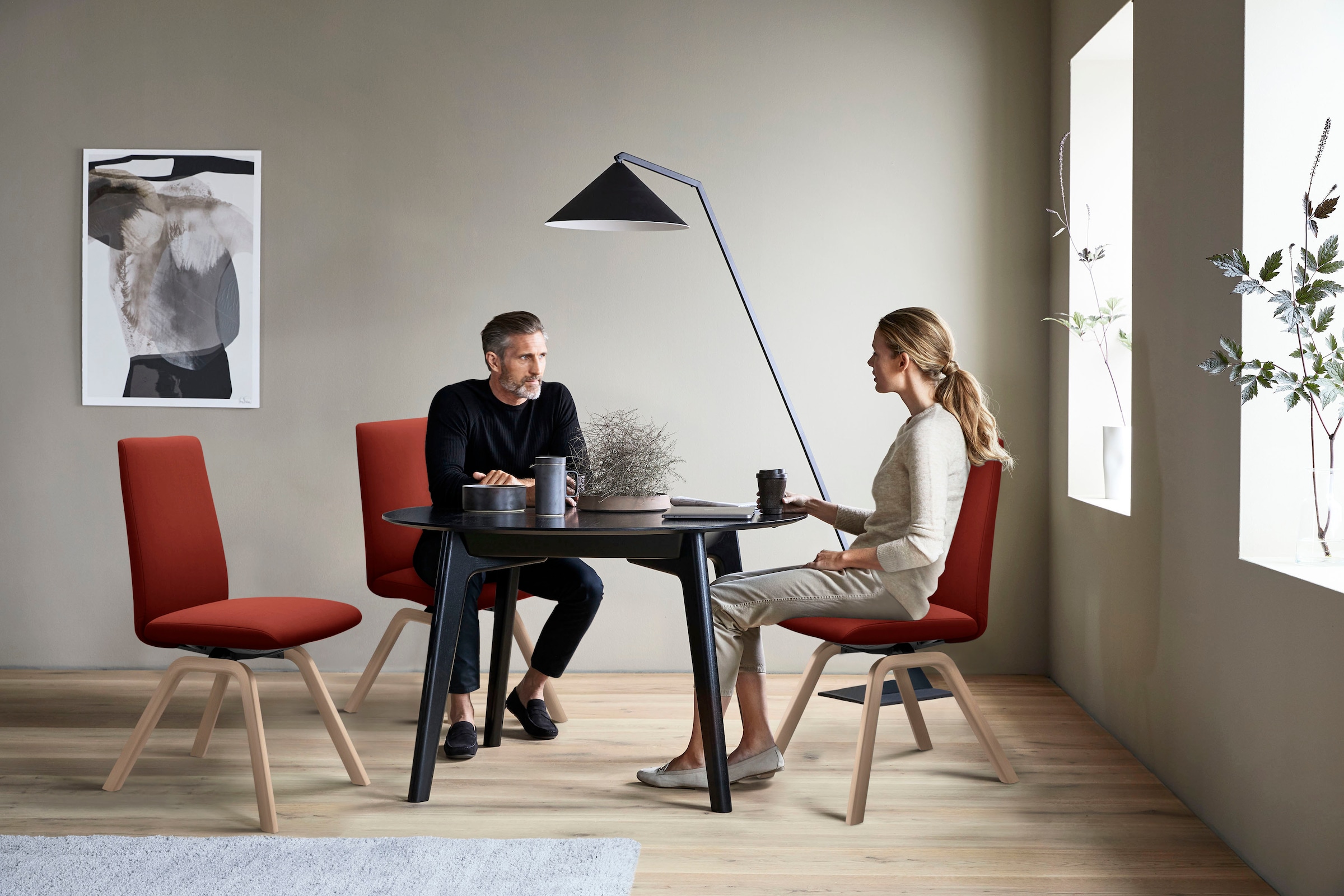 Stressless® Polsterstuhl »Laurel« () Low Back, Größe M, mit schräggestellten Beinen in Walnuss