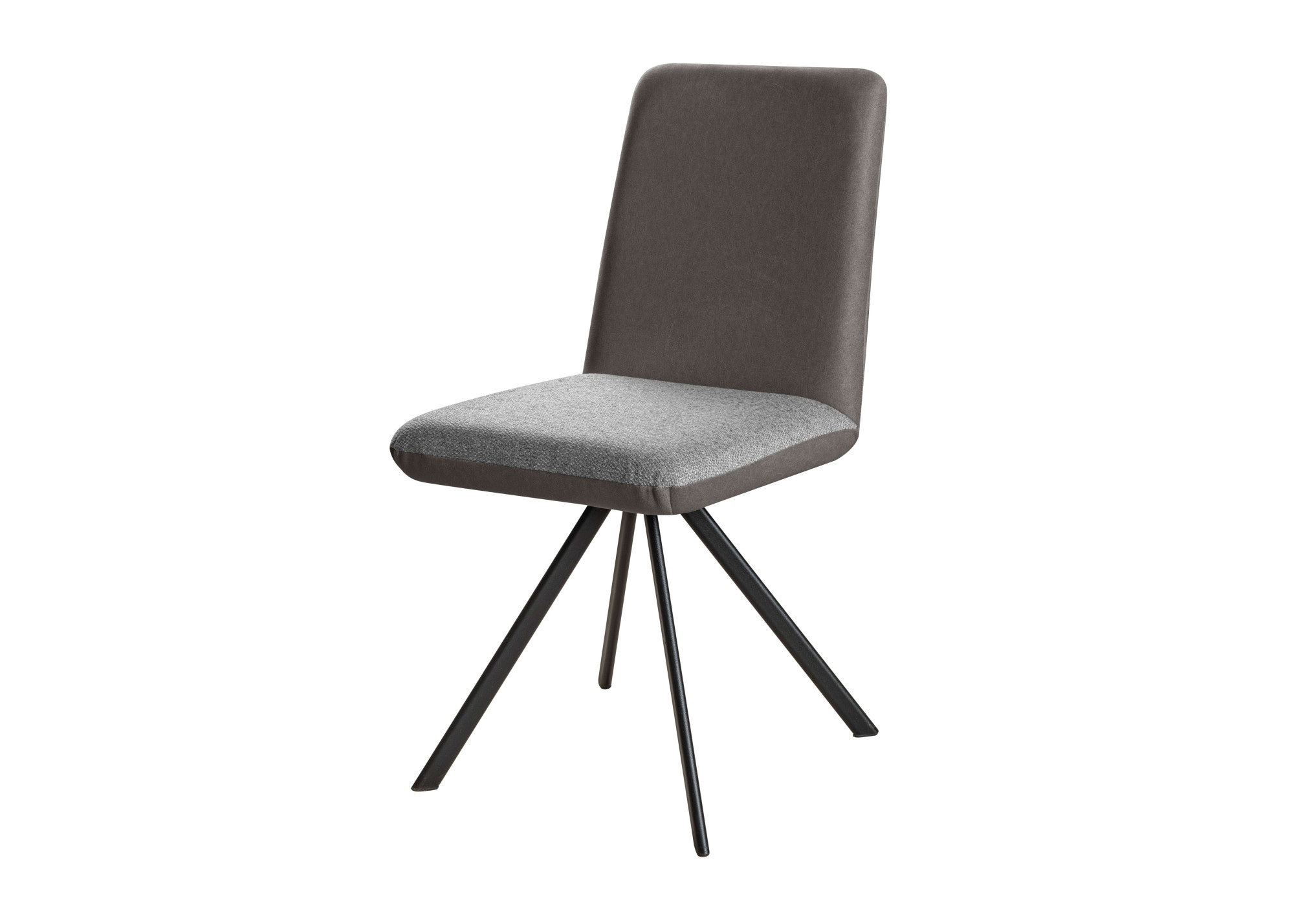 OTTO home Esszimmerstuhl »Gabi Polsterstuhl, Küchenstuhl, 4-Fußstuhl« () Gestell aus matt-schwarzem Flachmetall, stabil, 2-Stoff-Design