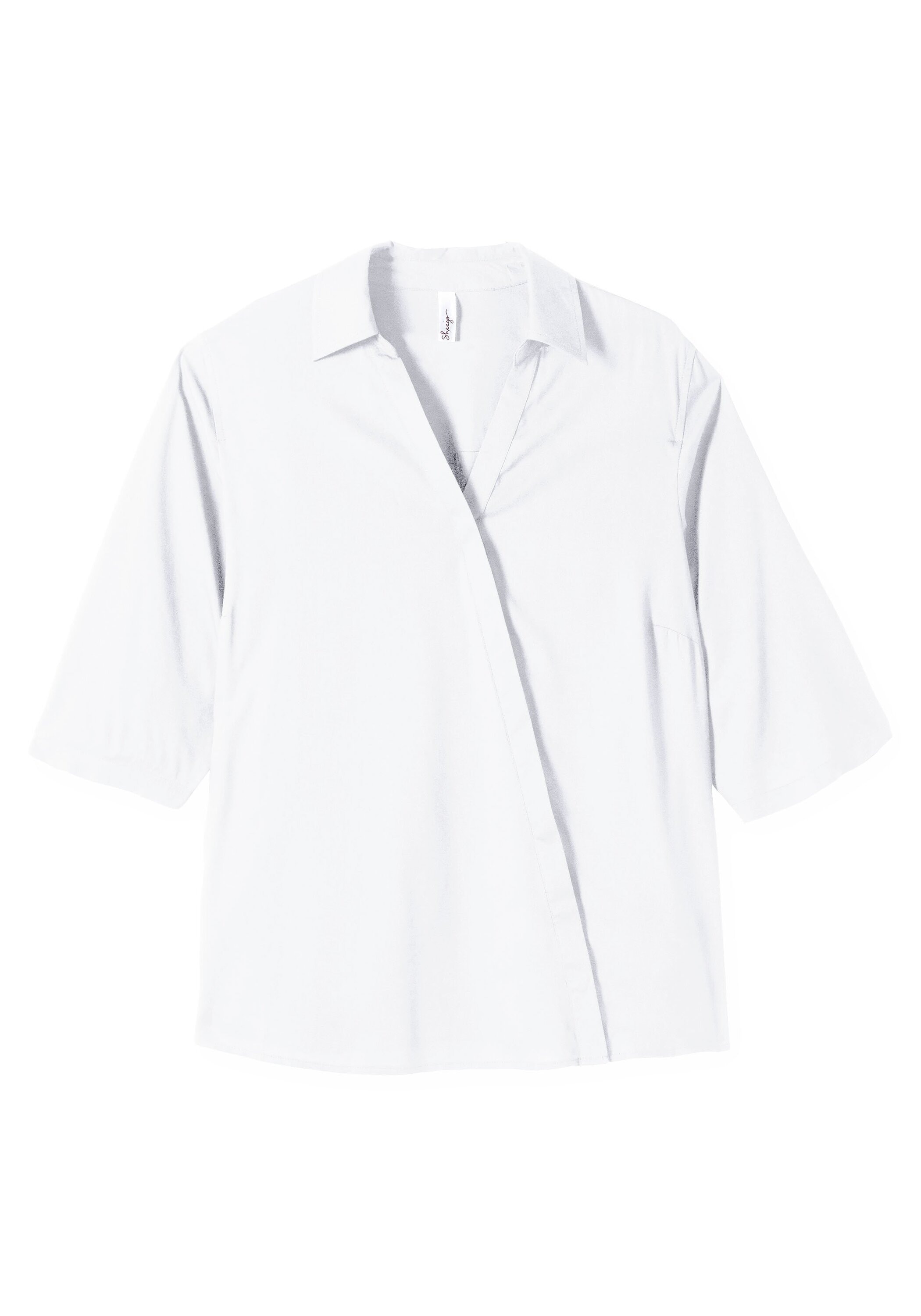 Sheego Hemdbluse »Bluse in Wickeloptik, mit verdeckter Knopfleiste«