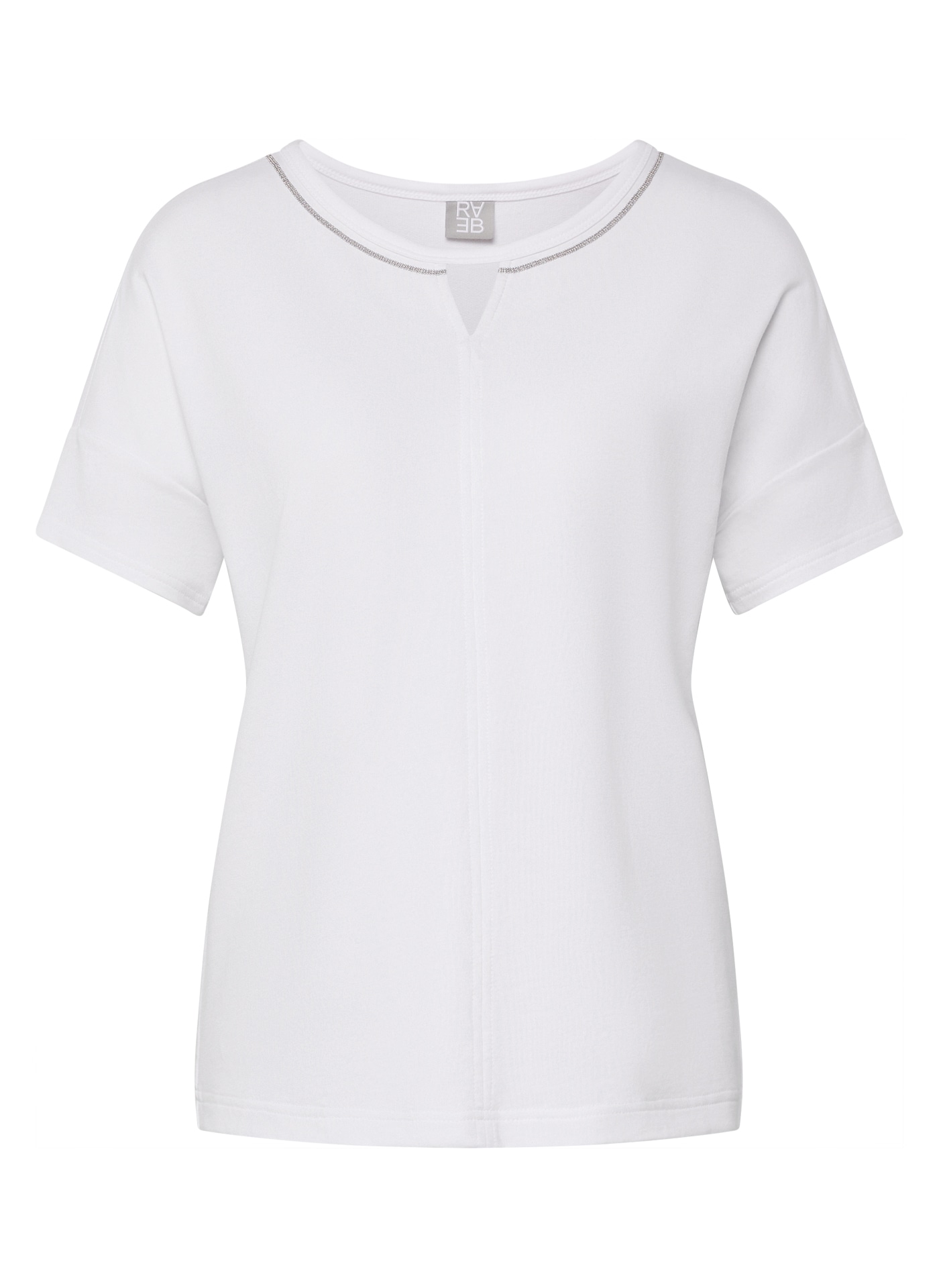 Rabe Kurzarmshirt mit Cut-Out und Glitzer-Detail