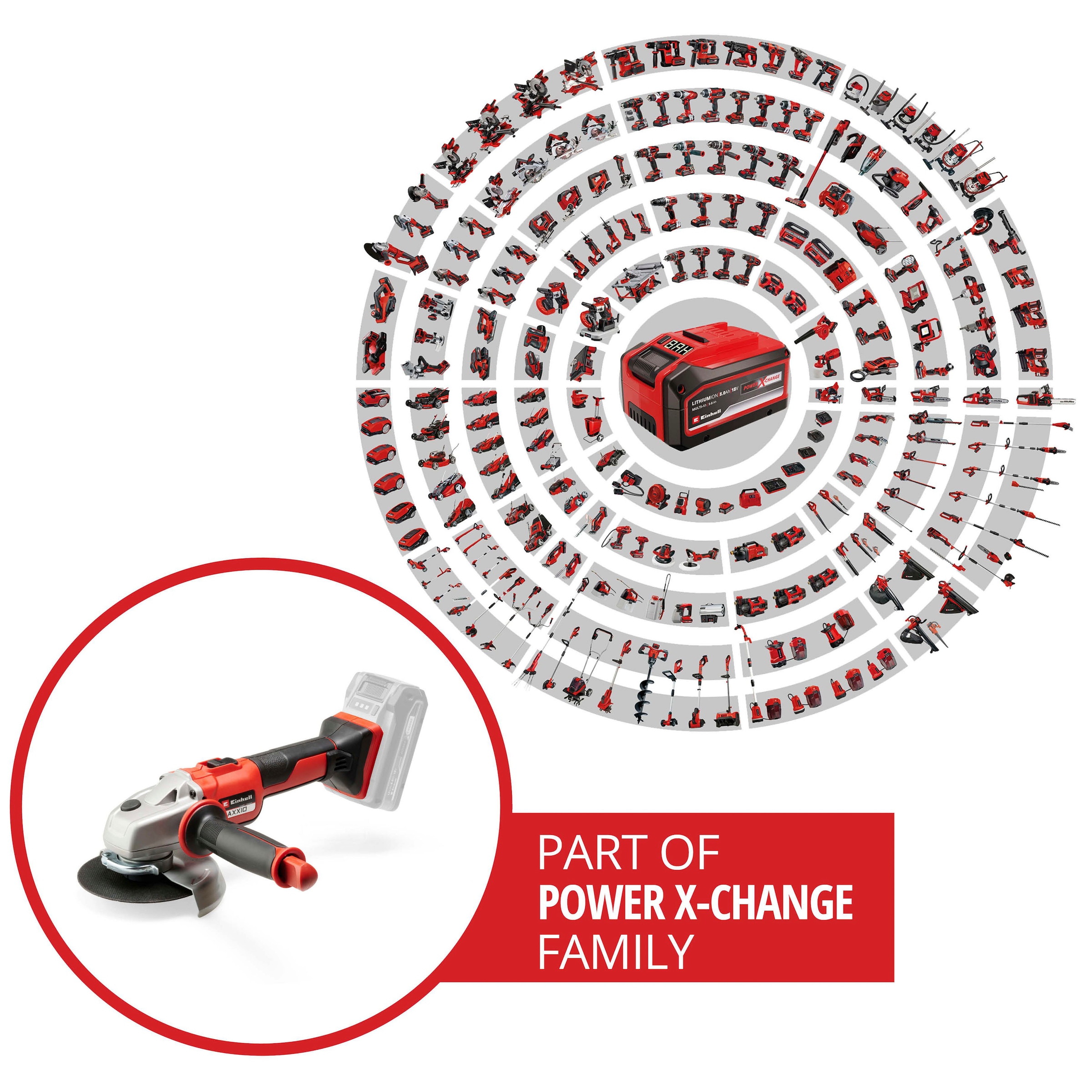 Einhell Akku-Winkelschleifer »AXXIO 18/125« Power X-Change, 125 mm, ohne Akku & Ladegerät