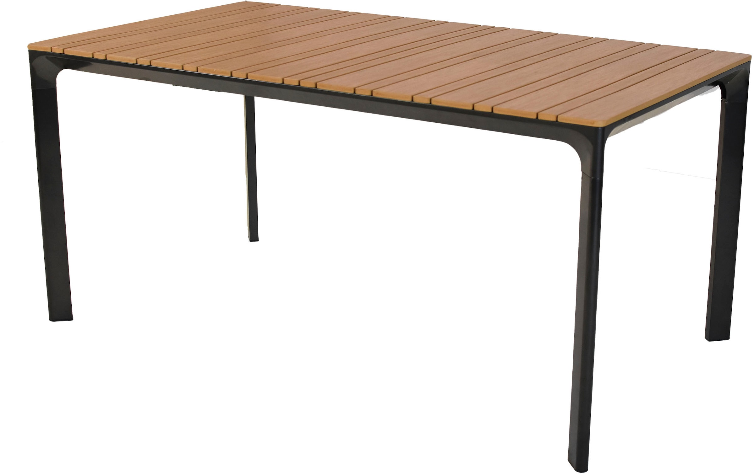 MERXX Garten-Essgruppe »»Paliano«« Set, 5 Stk. tlg. Applikationen, Armlehnen und Tischplatte aus Kunststoff in Holzoptik