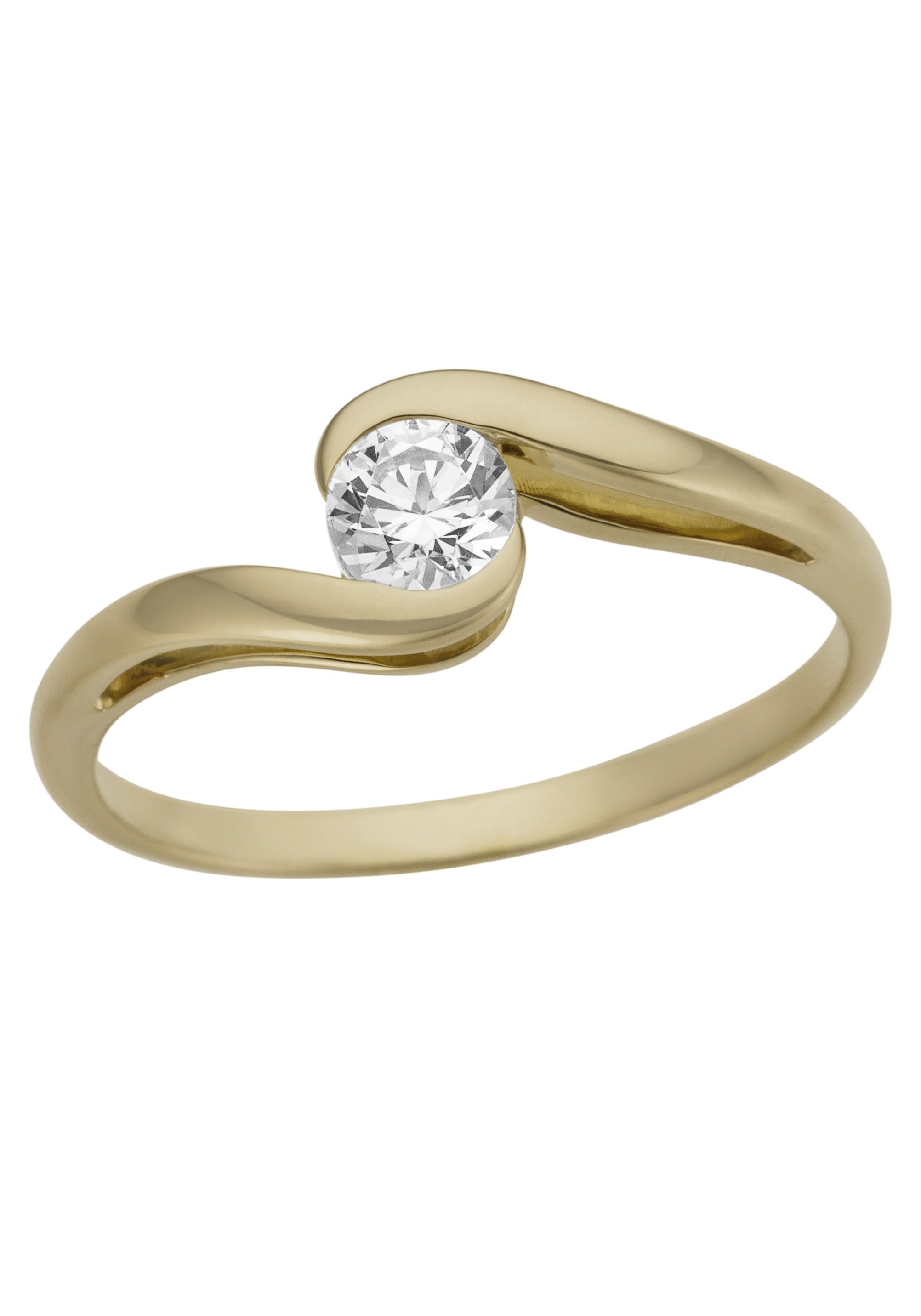 Goldring »Schmuck Geschenk Gold 333 Damenring Verlobungsring Goldring Solitär«, mit...