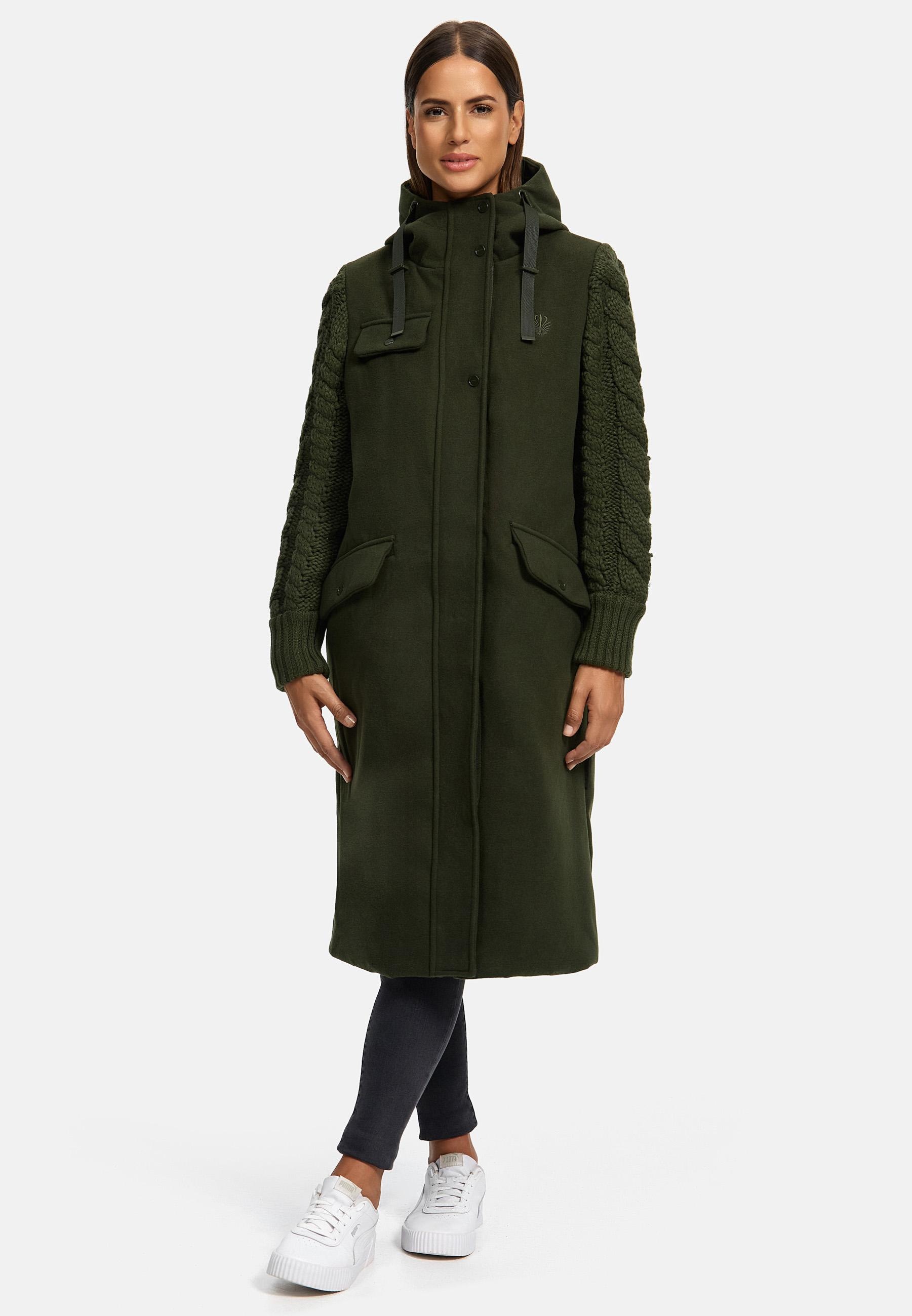 Navahoo Kurzmantel »Wintermantel Knit Babe 14«