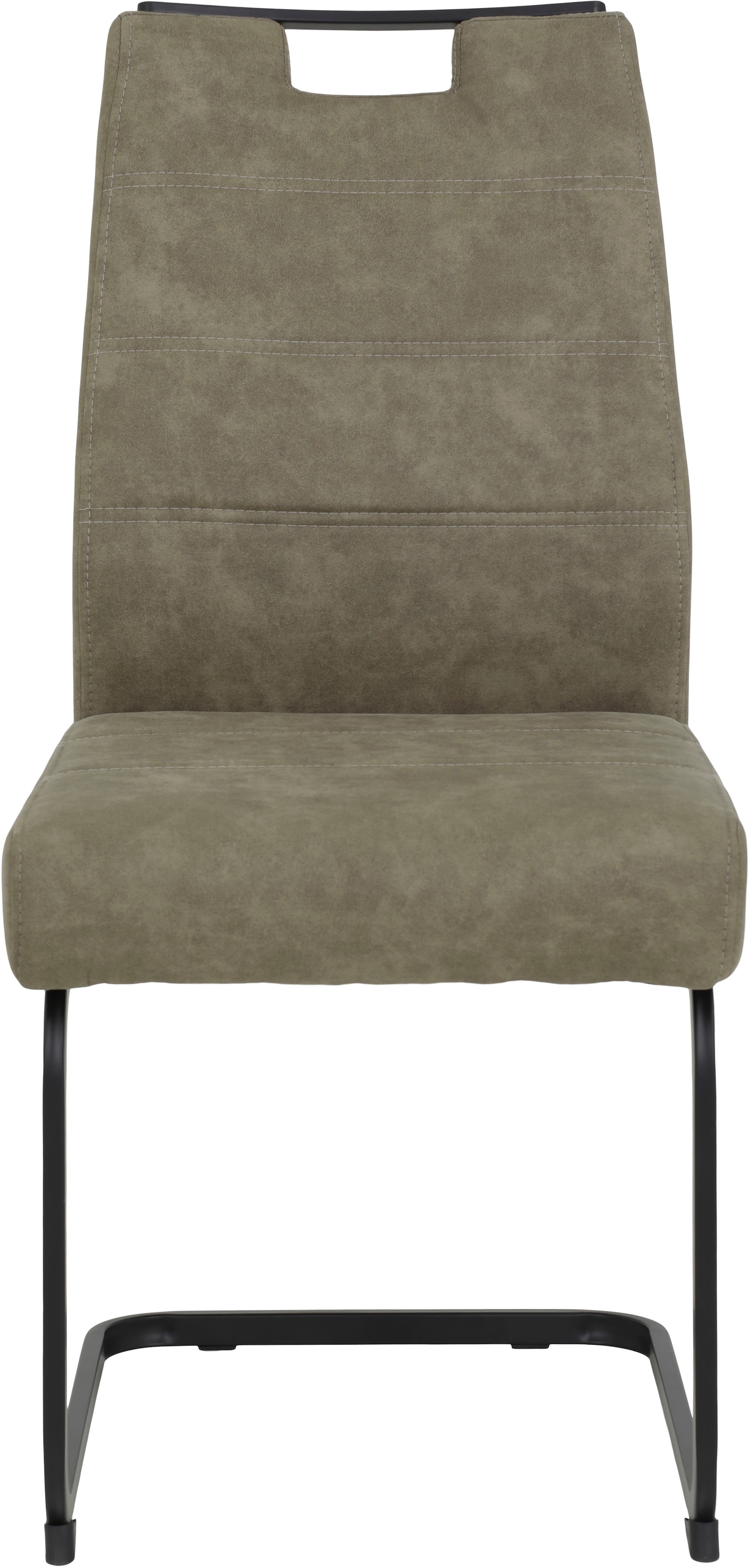 HELA Freischwinger, (Set), 4 St., Microfaser VINTAGE-Polyester, Freischwinger, XL Sitzbreite, Griff, Vintage Optik, 140kg belastbar