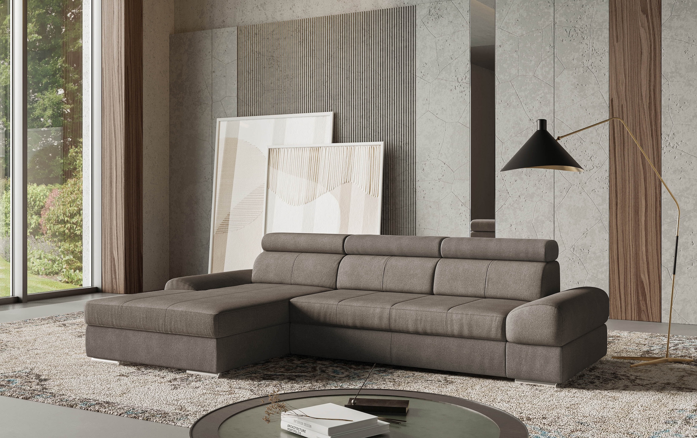 sit&more Ecksofa »Broadway L-Form«, inklusive Kopfteilverstellung, wahlweise mit Bettfunktion