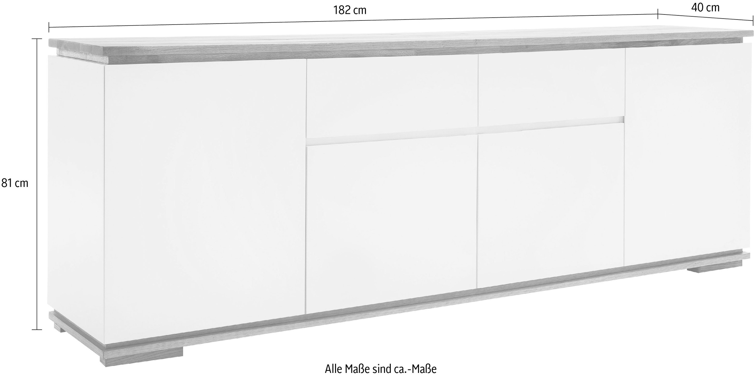 MCA furniture Sideboard »Chiaro«, Breite ca. 182 cm