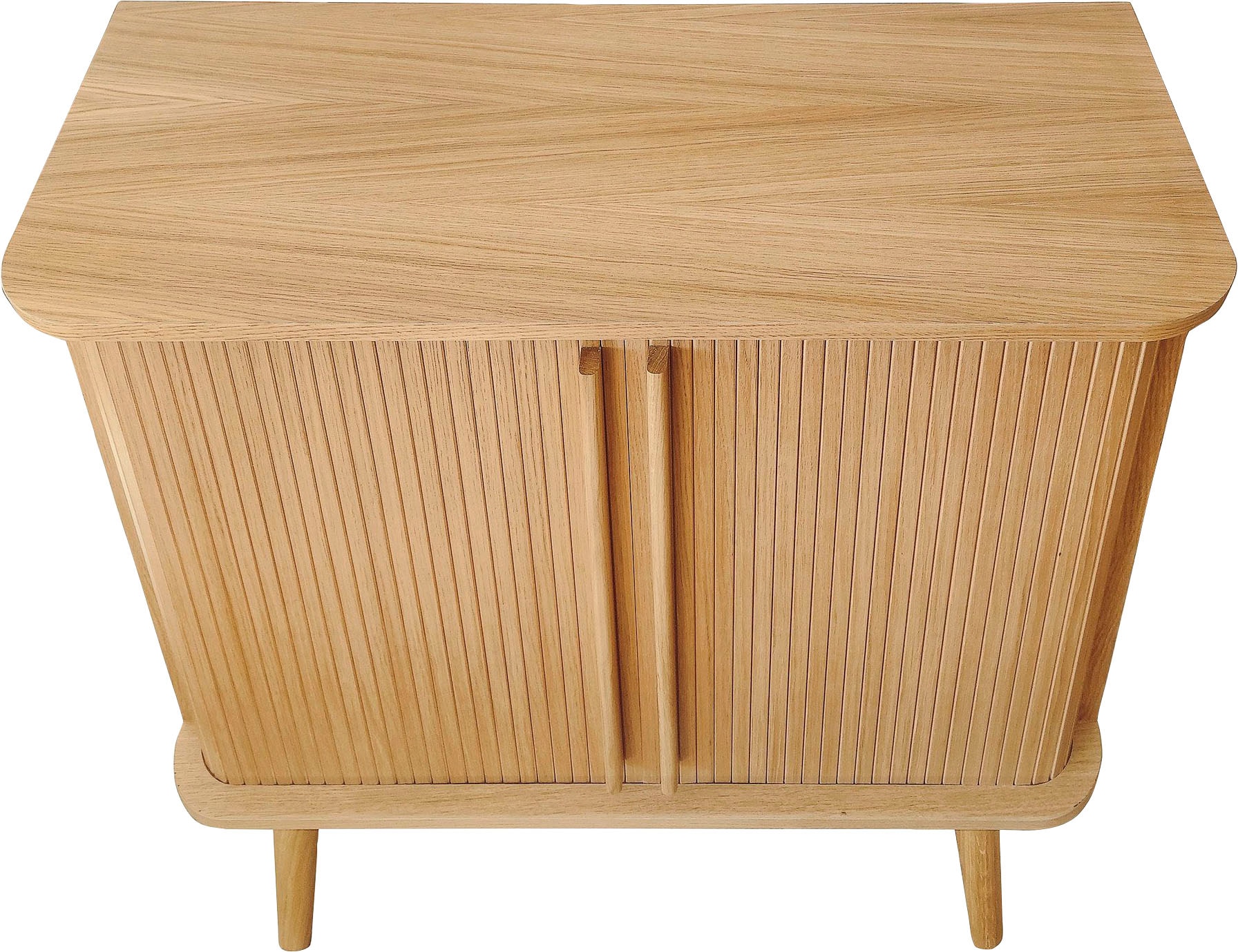 Woodman Highboard »Rove«, Stauraumschrank besonderes Design, Breite 83 cm, mit Eichenholzfurnier