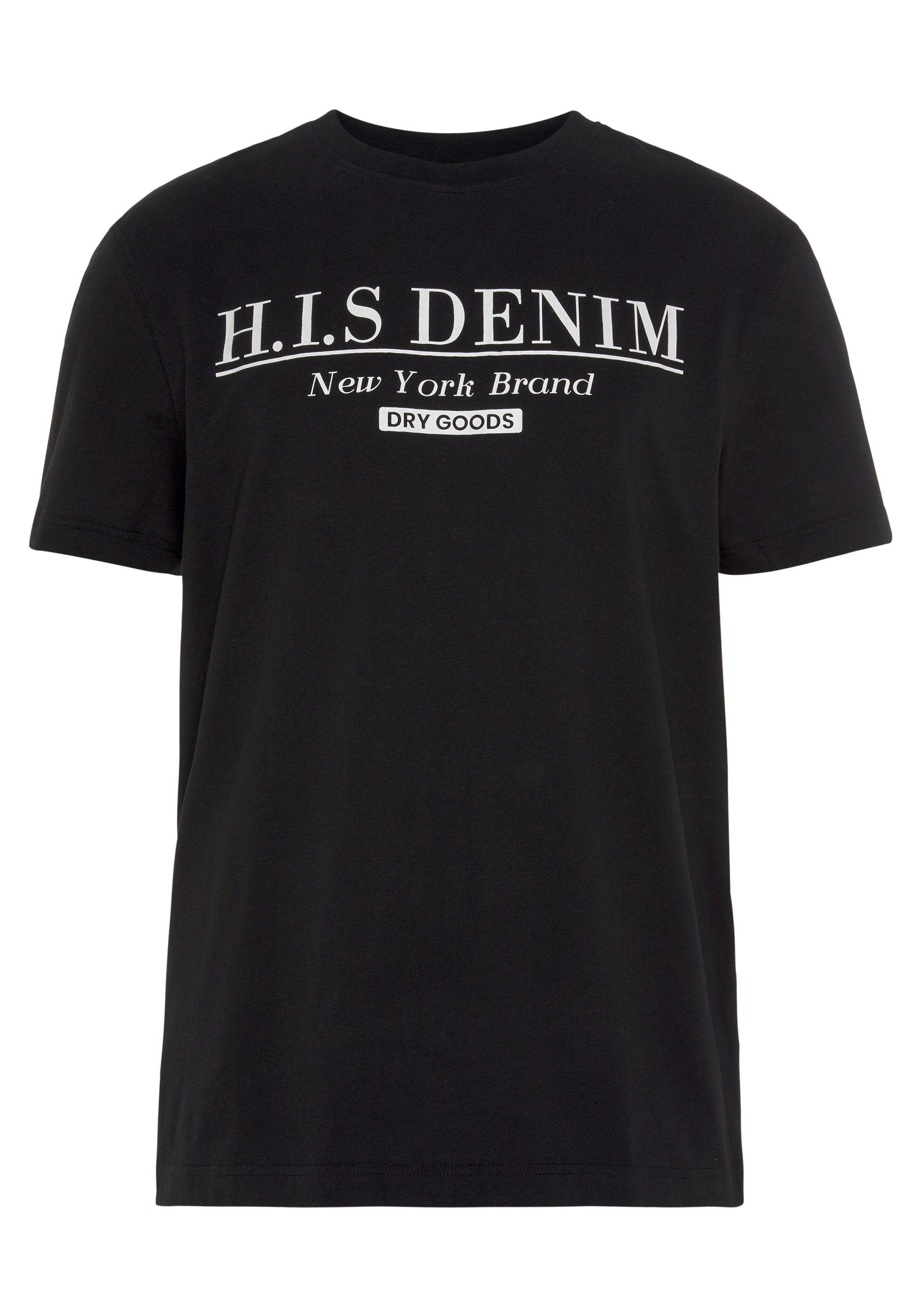 H.I.S T-Shirt, schmale Passform, bedrucktes Design, Rundhalsausschnitt