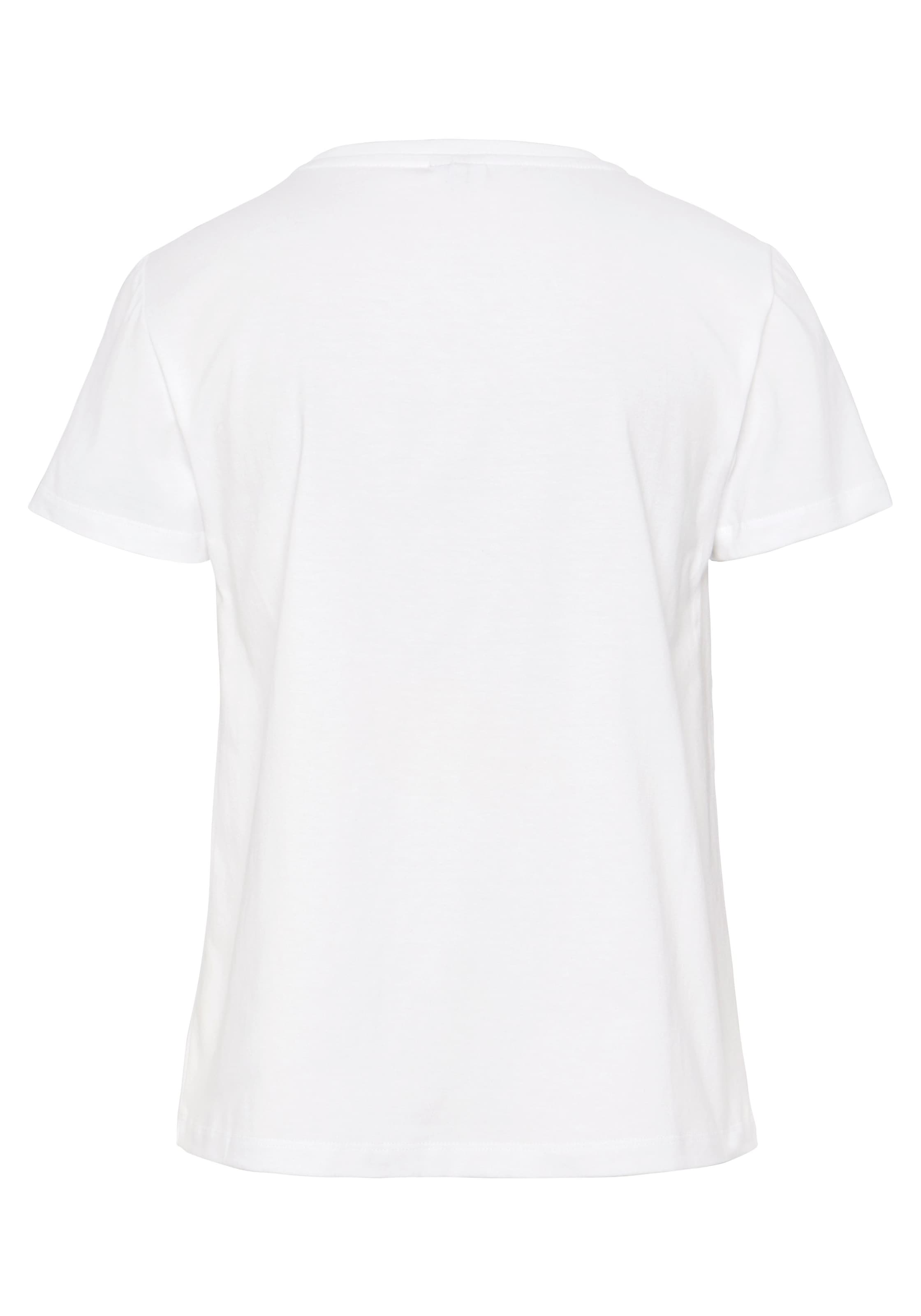 LASCANA T-Shirt, mit Baumwolle, Kurzarmshirt casual-chic ♕ Print, aus bei