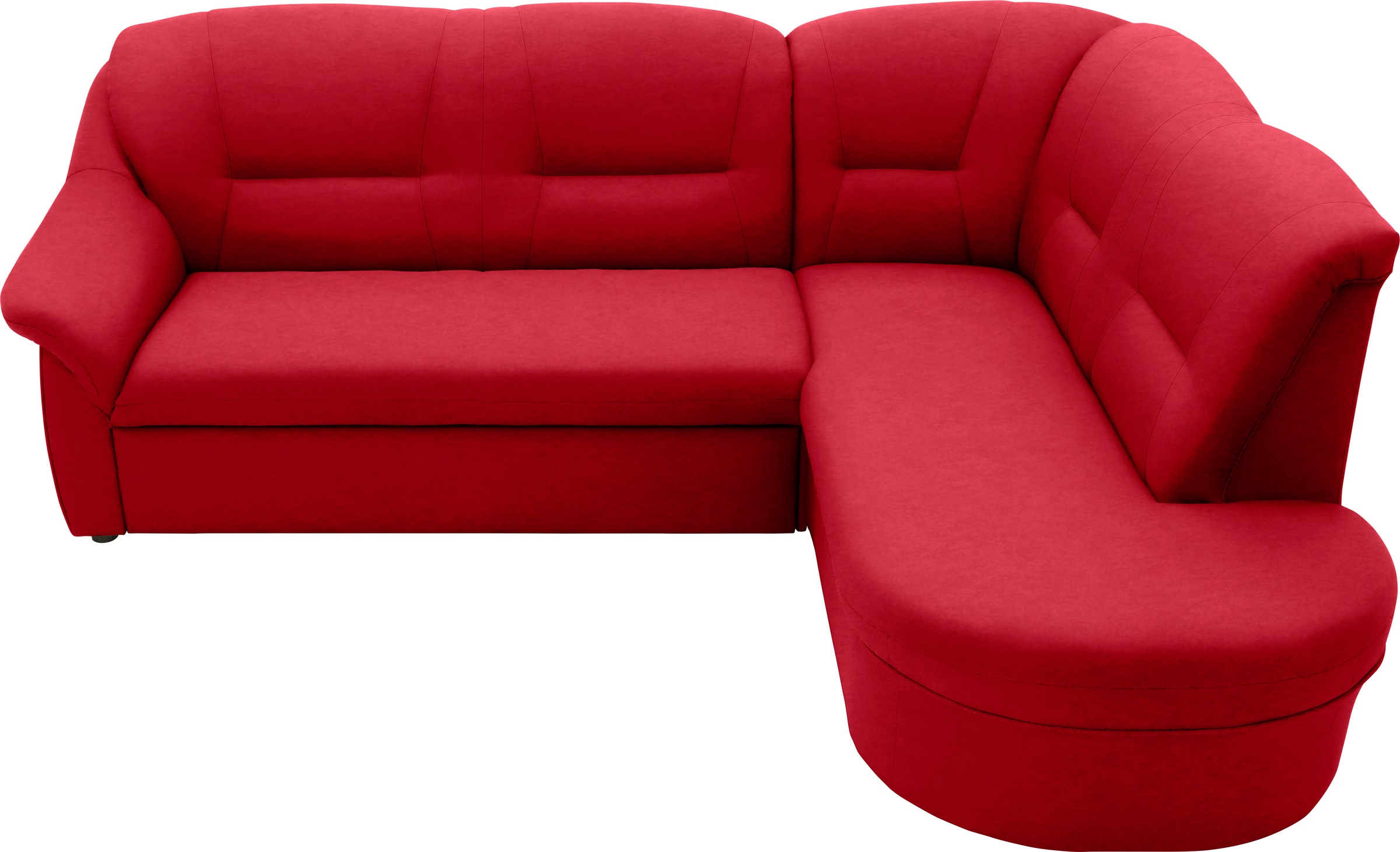 DOMO collection Ecksofa »Faenza für kleine Räume, Stellmaße 232,176cm, komfortabel, L-Form«, mit Ottomane, zeitlos, elegante Armlehnen, wahlweise mit Bettfunktion