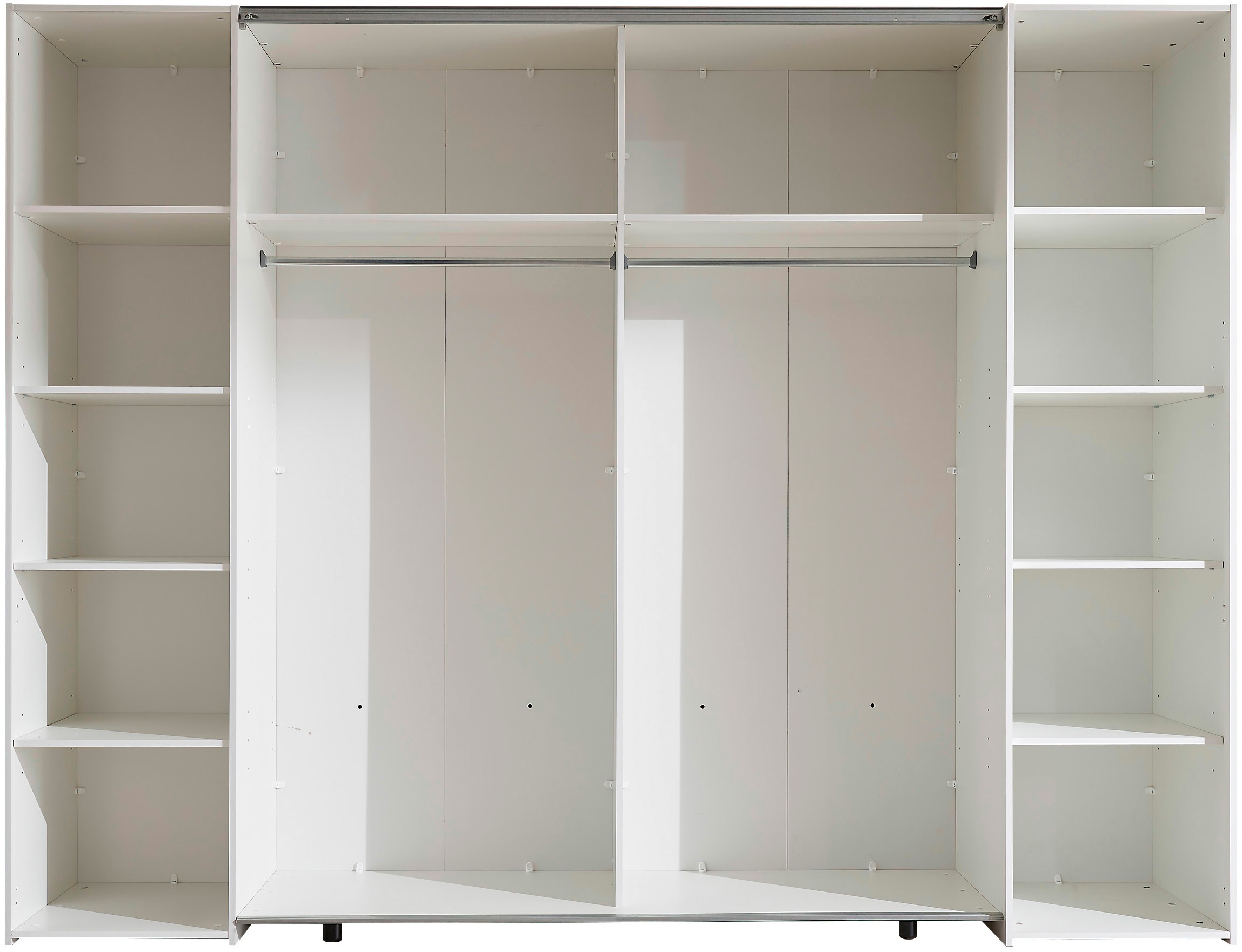 Schlafkontor Schwebetürenschrank »Maturs Drehtürenschrank«, 2 Schwebetüren, 2 Drehtüren mit 10 Einlegeböden und 2 Kleiderstangen