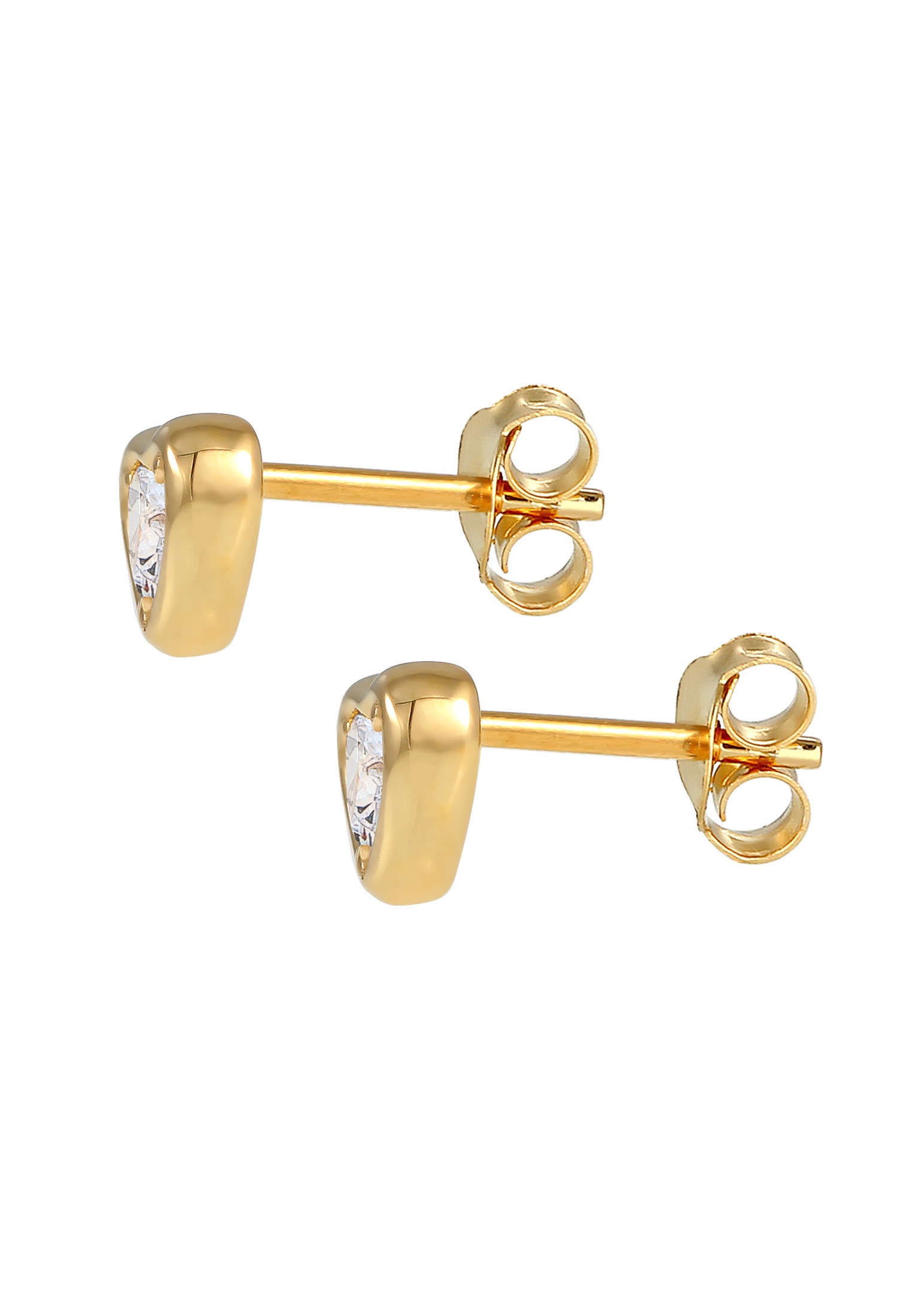Elli Paar Ohrstecker »Ohrringe Herz Liebe Symbol Zirkonia 925 Silber«