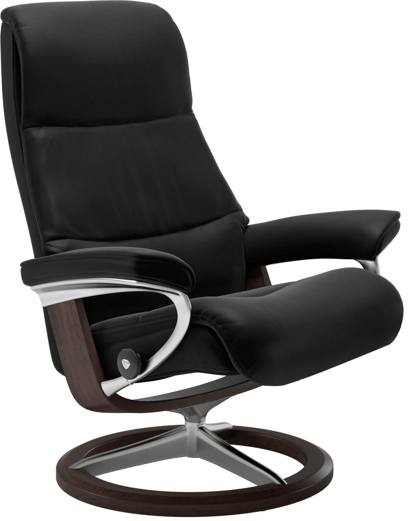 Stressless® Relaxsessel »View« Set, Relaxsessel mit Hocker,  mit Signature Base, Größe M,Gestell Wenge