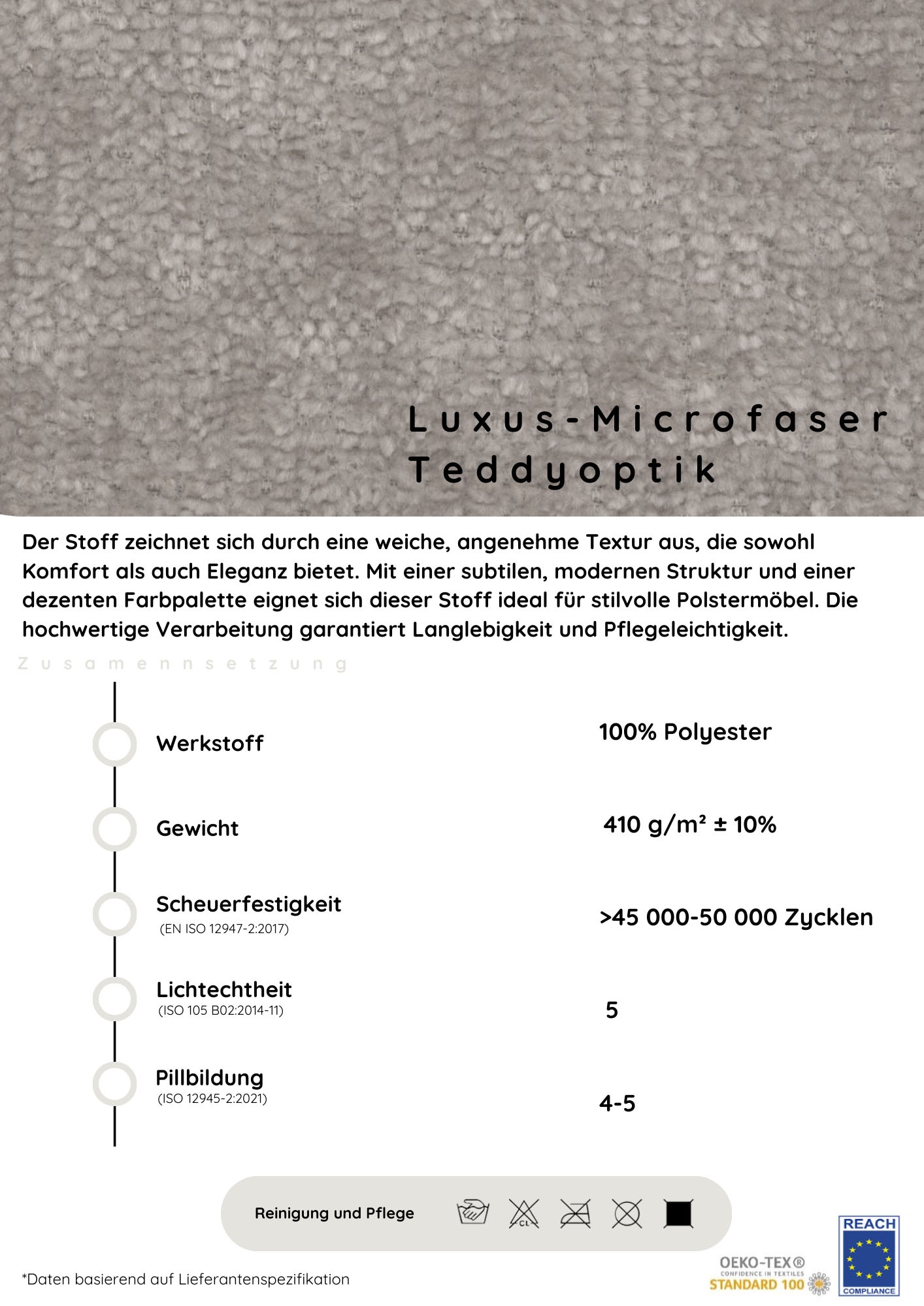 COLLECTION AB Ecksofa »Reims L-Form«, Ottomane beidseitig montierbar, inkl. Bettfunktion und Hocker