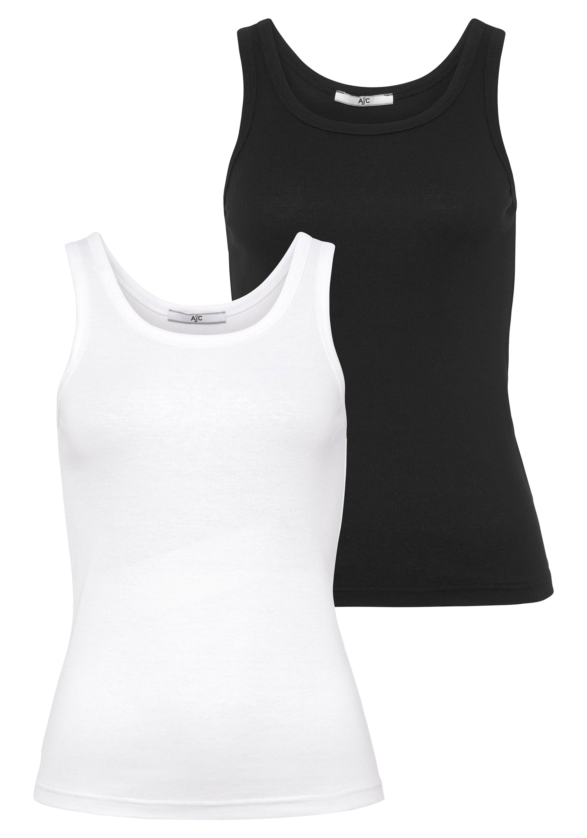 AJC Ripptanktop, (Spar-Set, 2 tlg., 2er-Pack), in verschiedenen Farbvarianten kaufen