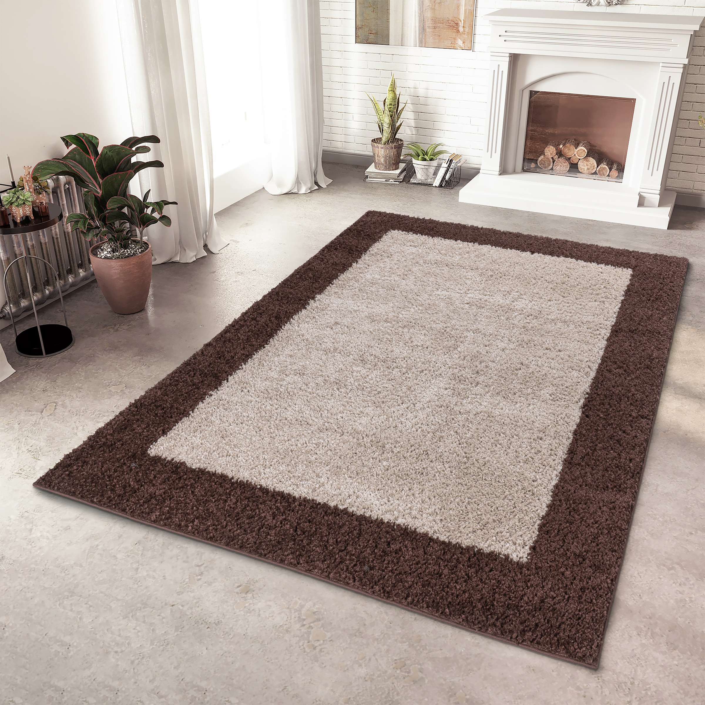 OTTO home Hochflor-Teppich »Liams« rechteckig 30 mm Höhe mit Bordüre, besonders weich und kuschelig, Wohnzimmer, Schlafzimmer