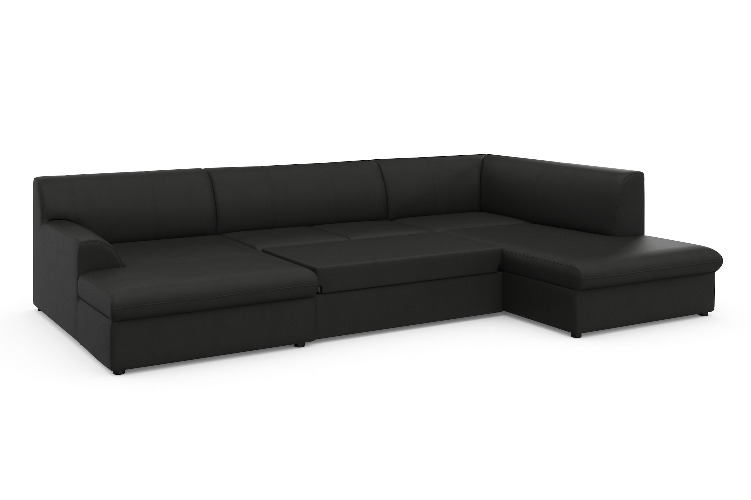 DOMO collection Wohnlandschaft »Topper, elegant und zeitlos, komfortabel, U-Form«, wahlweise mit Bettfunktion