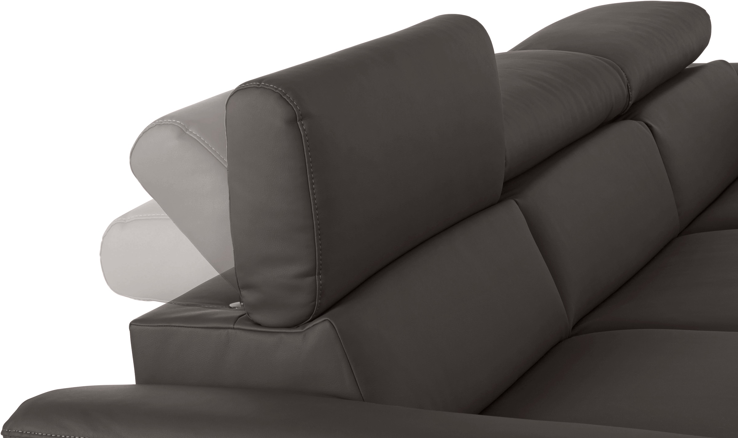 COTTA Ecksofa Komaris, Ecksofa, wahlweise mit RGB-LED-Beleuchtung und Bettfunktion/Bettkasten