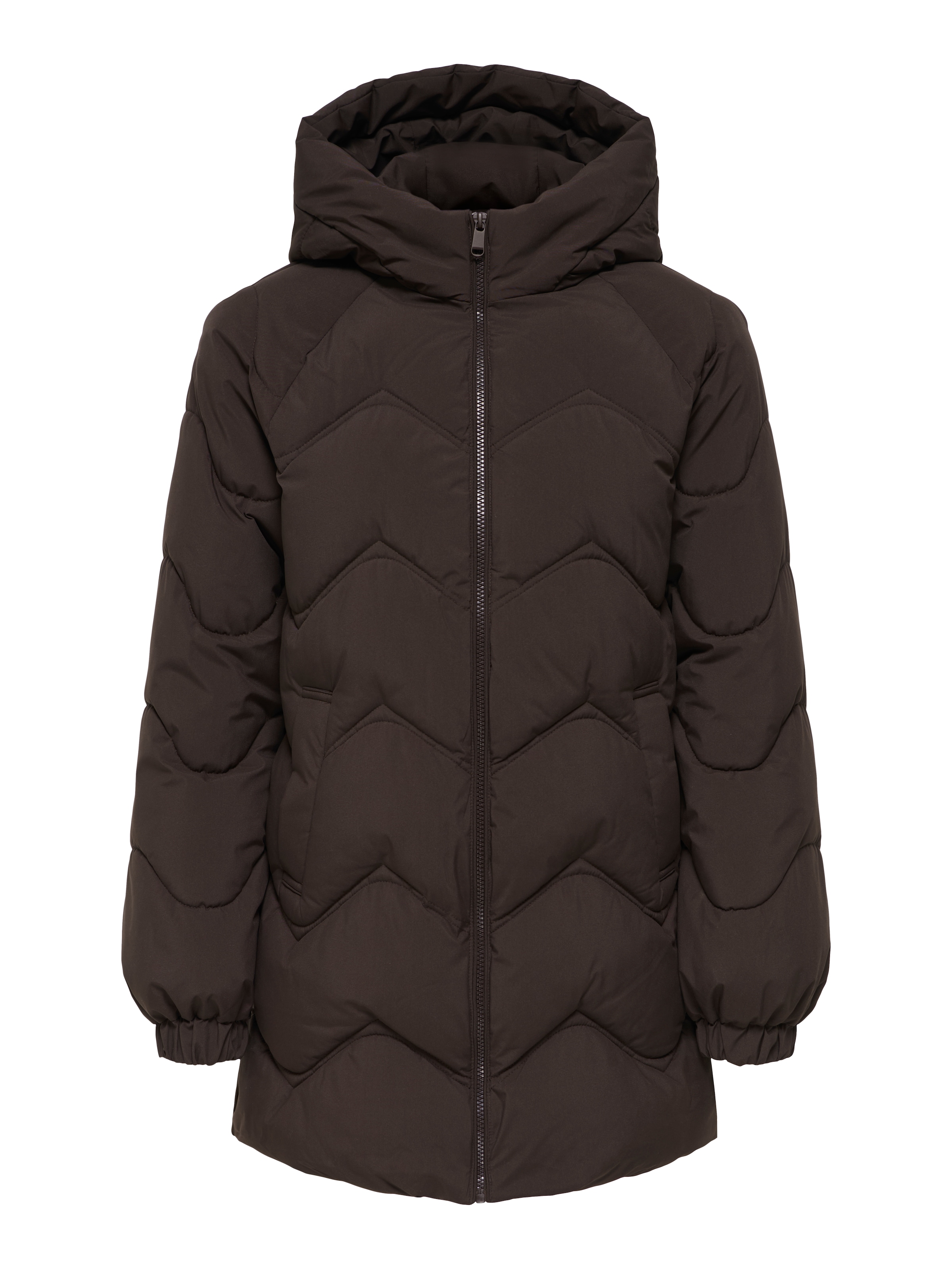 JDY Steppjacke »JDYPOWER LONG HOOD PUFFER OTW HAB« mit Kapuze Kunstfaser