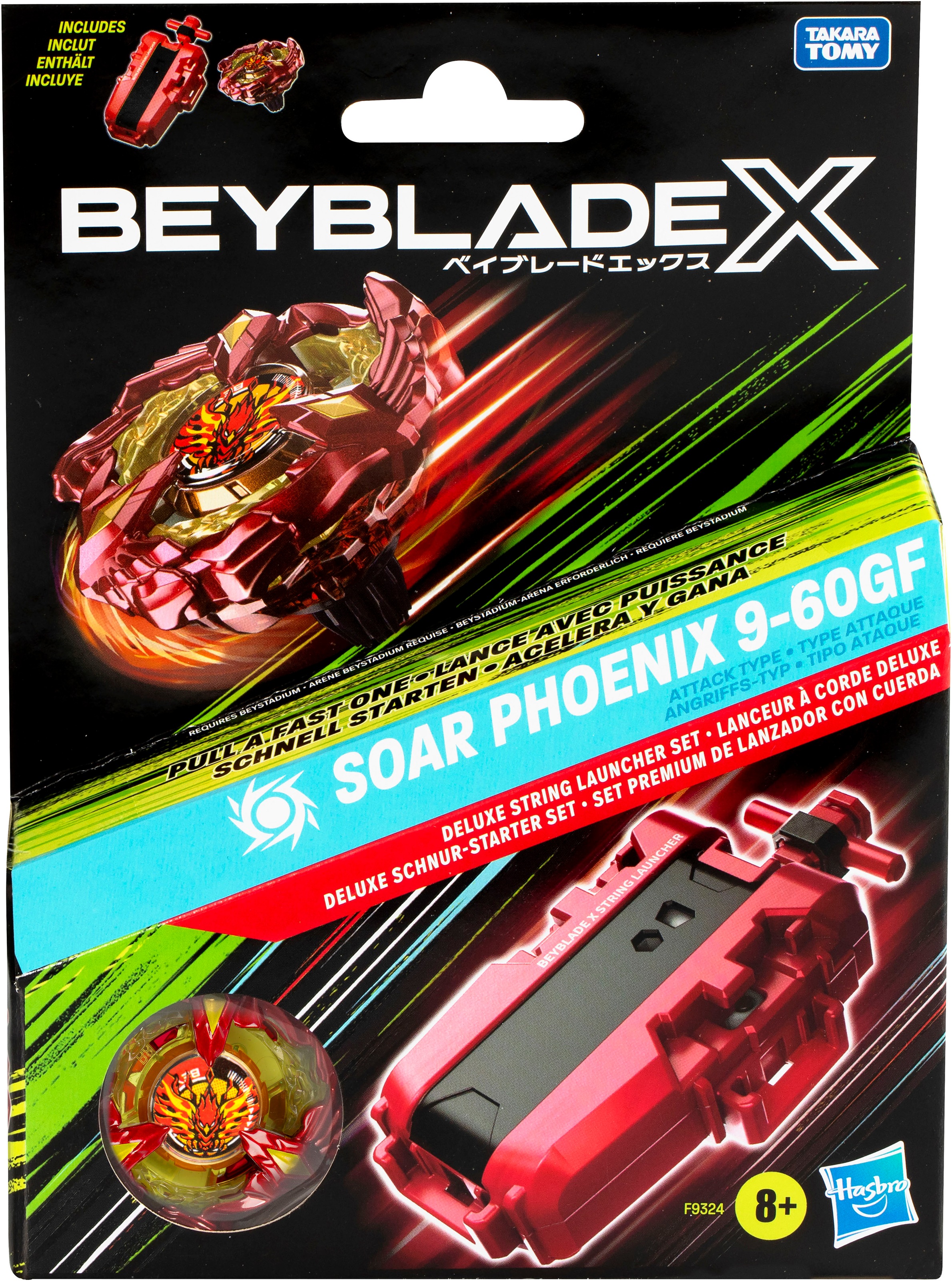 Hasbro Speed-Kreisel »Beyblade X Soar Phoenix Deluxe Schnur-Starter Set«