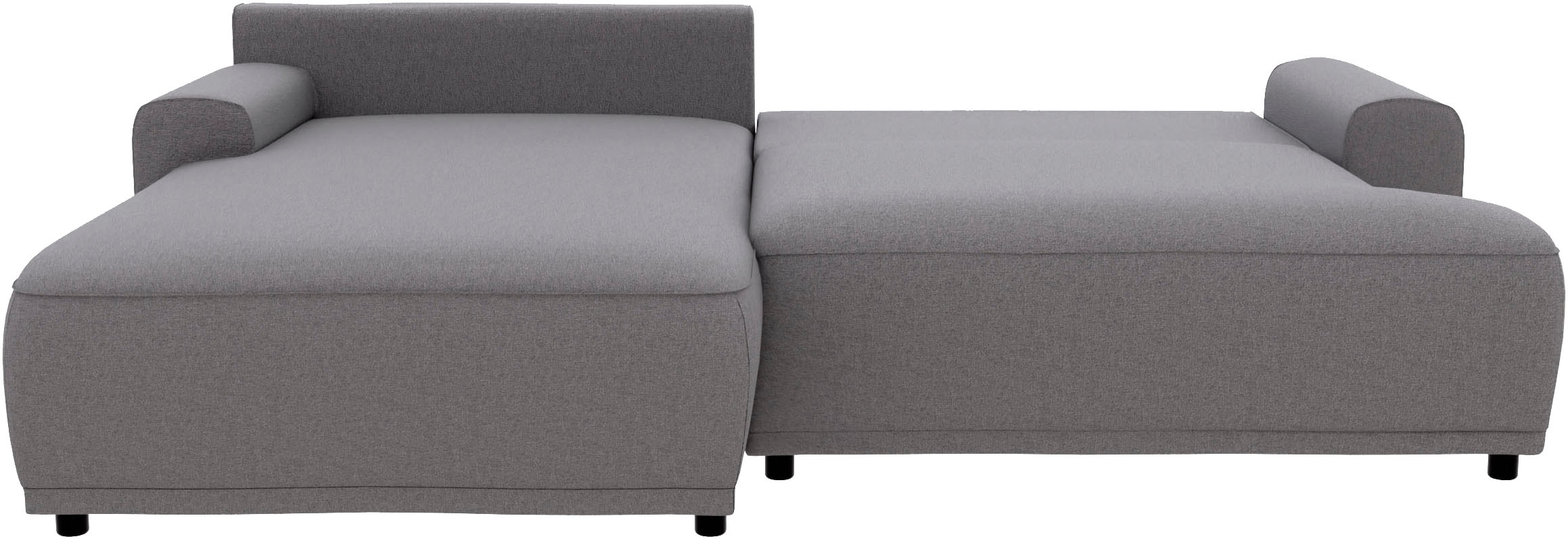 TRENDMANUFAKTUR Ecksofa »Fordon, Schlafsofa mit Bettkasten, Couch in L-Form, Breite 250 cm« in Struktur LUMOS, 3D-Effekt, anthrazit, Recamiere links