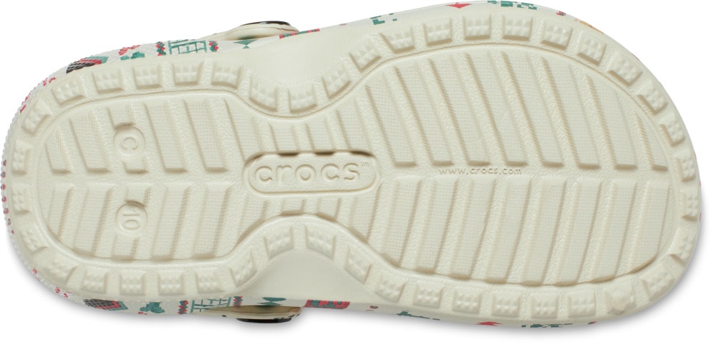 Crocs Clog »Classic Lined Isle Clog T«  Weihnachtsschuh, Hausschuh mit buntem Festive Print