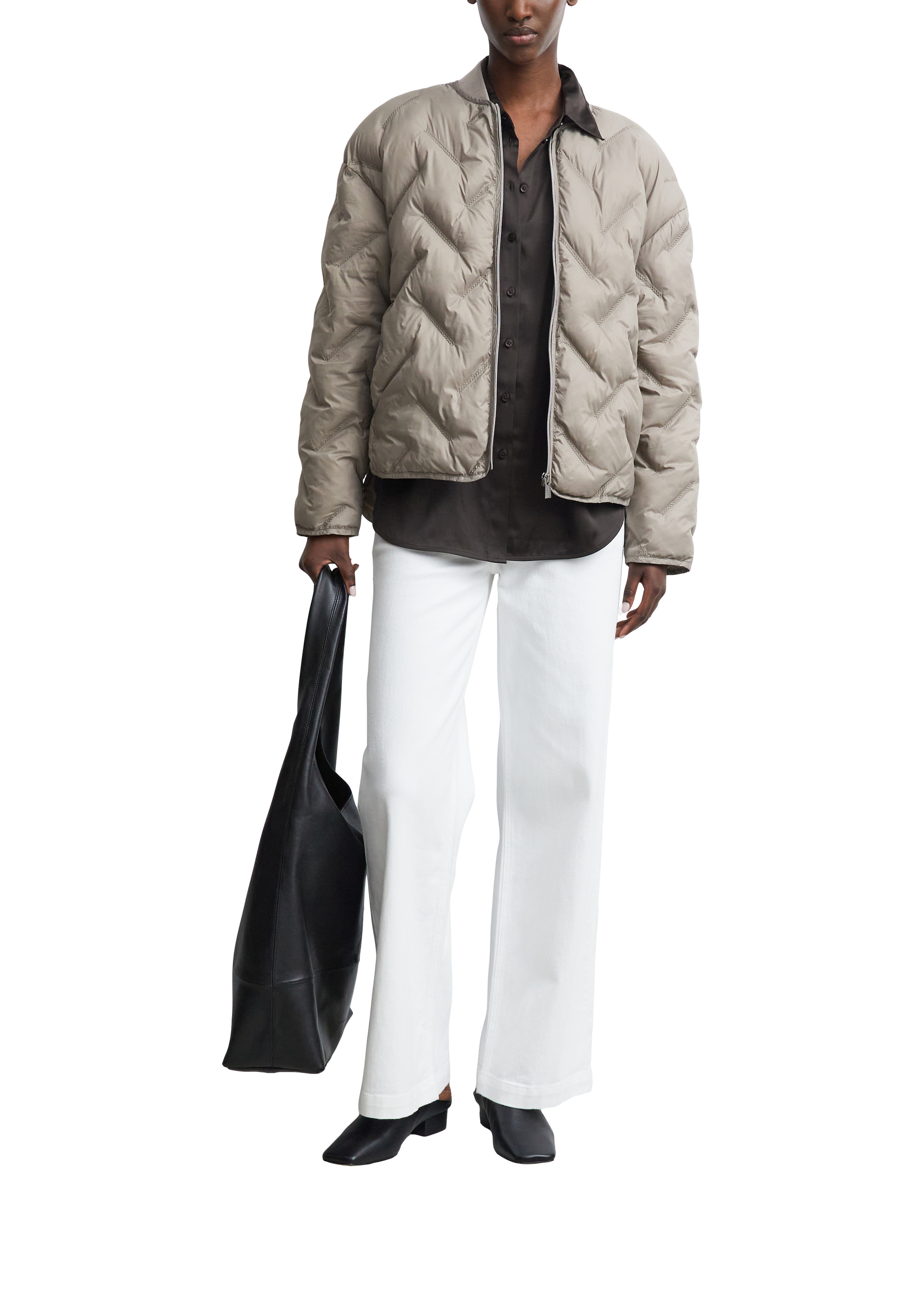 Comma Steppjacke ohne Kapuze im Blouson-Stil und mit Reißverschluss